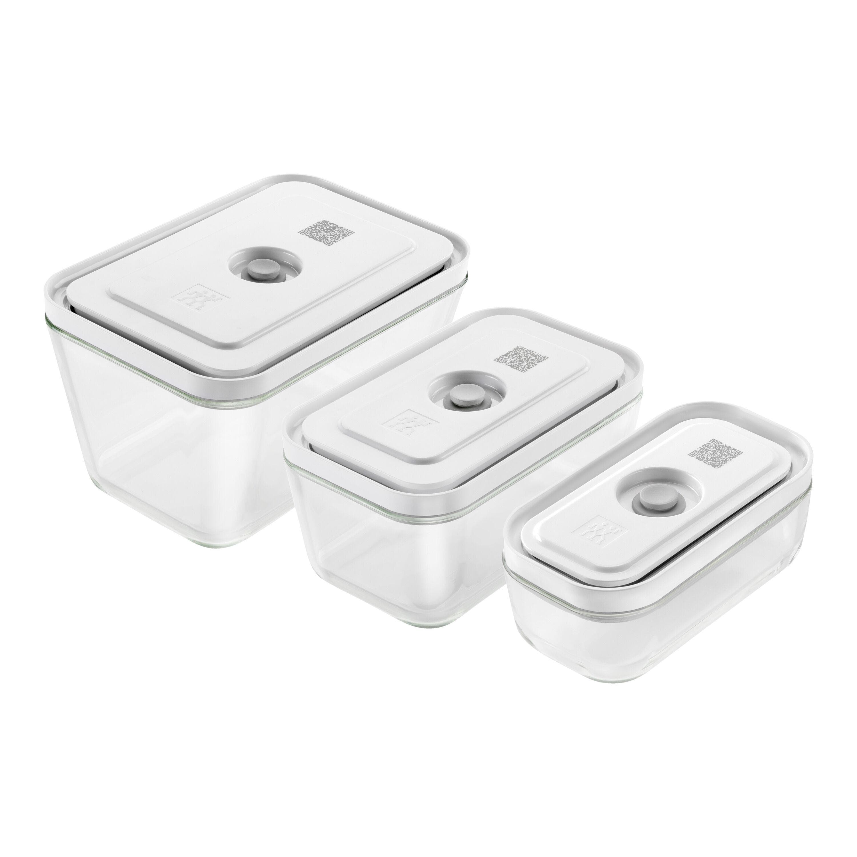Zwilling Vakuum Aufbewahrungsbox Glas 3-tlg weiß