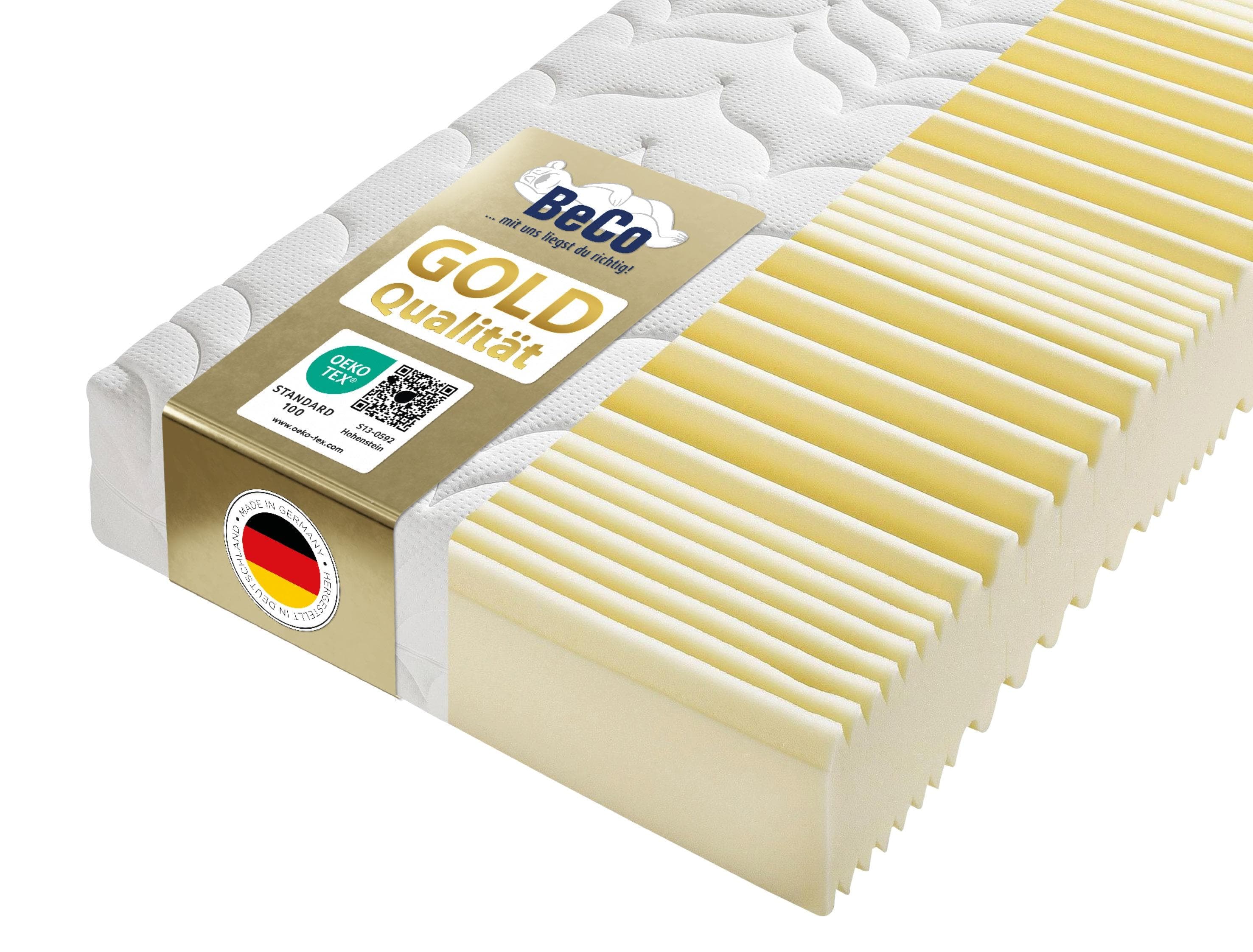 BECO Luxus-Matratze GOLD Kaltschaum 7-Zonen Weiß