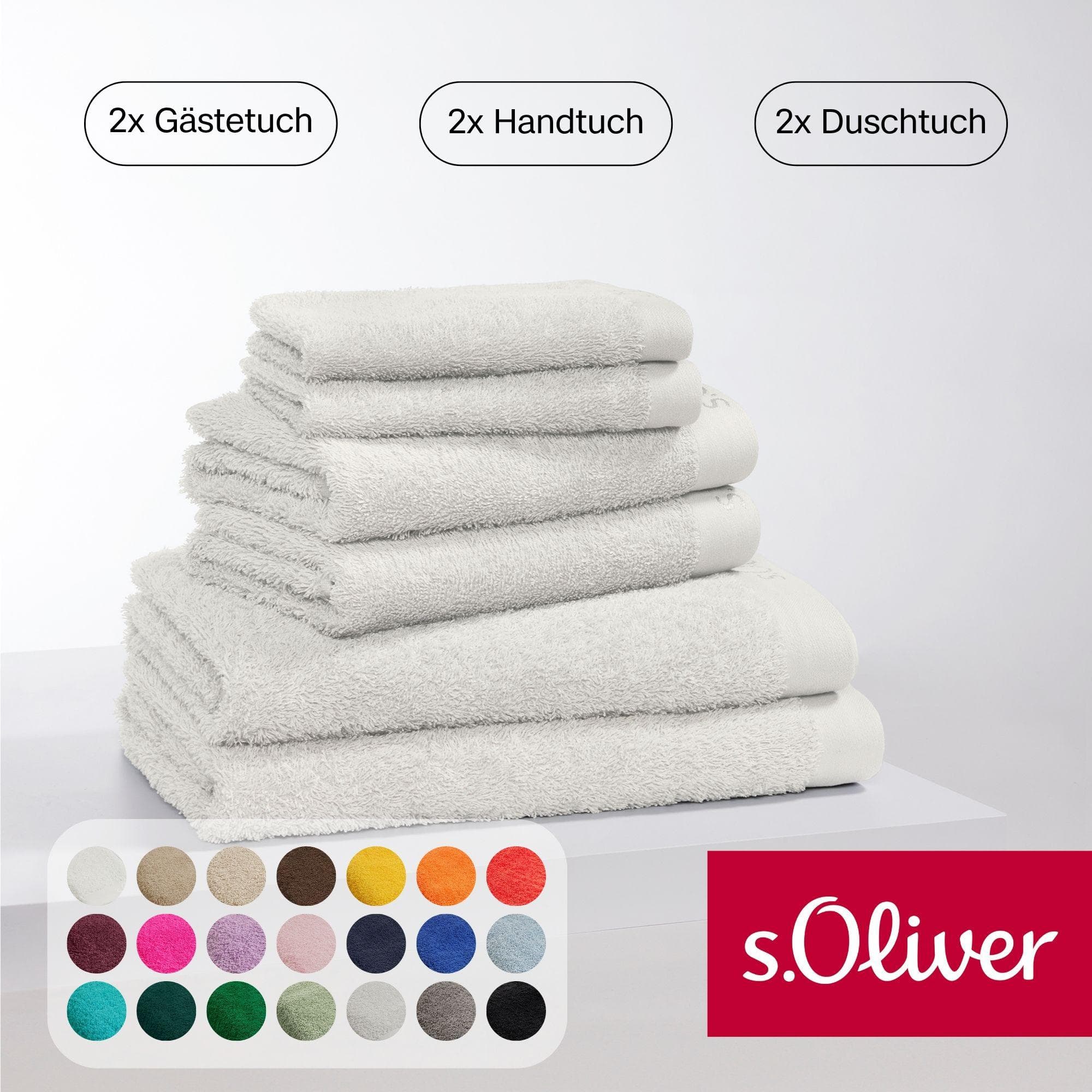 s.Oliver Handtuch Set 6-tlg. Ecru 100% Baumwolle Premium