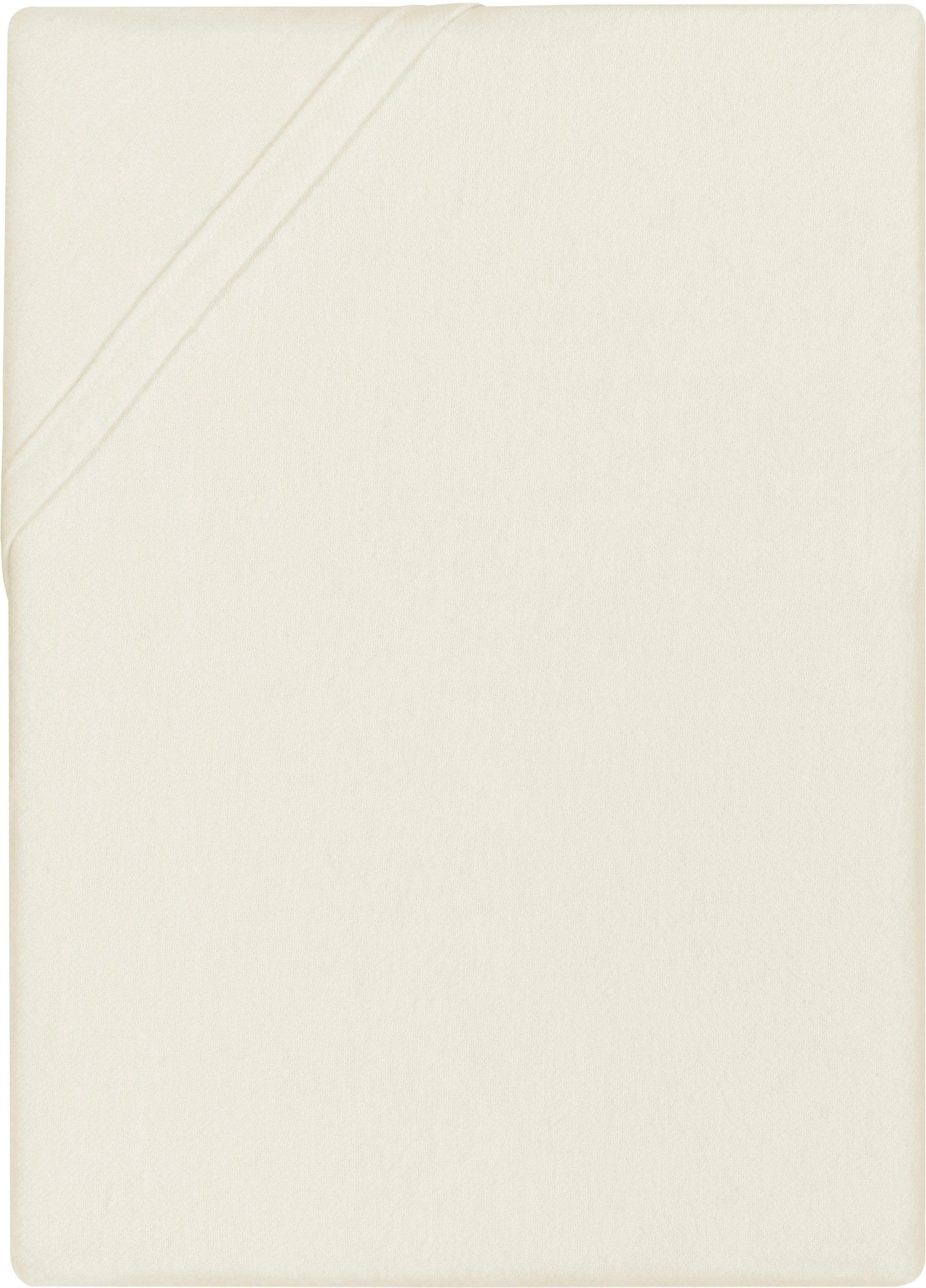 Biberna Betttuch Lian Beige 100% Baumwolle Biber