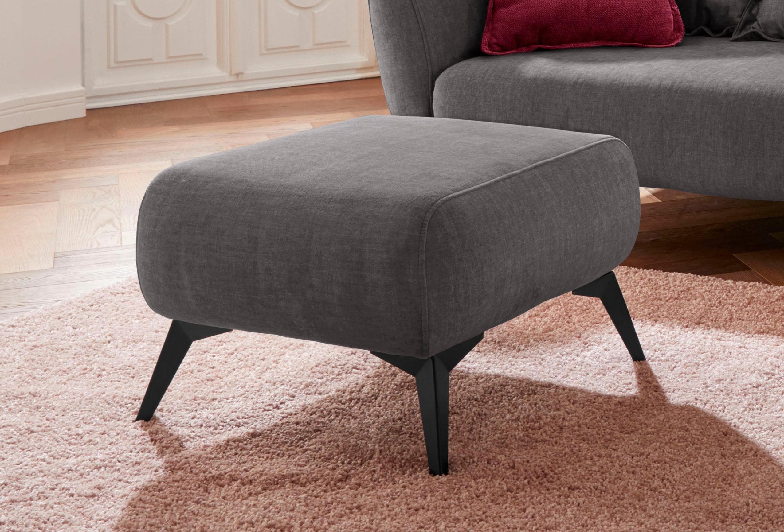 Home Affaire Polsterhocker Baggio Modern Schwarz Asche