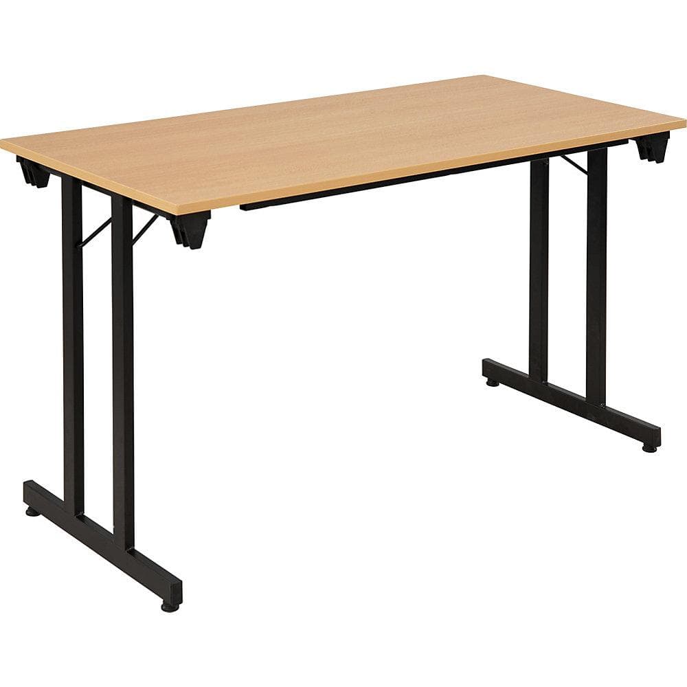 kaiserkraft Klapptisch STANDARD 1200x700mm Buche-Dekor Schwarz