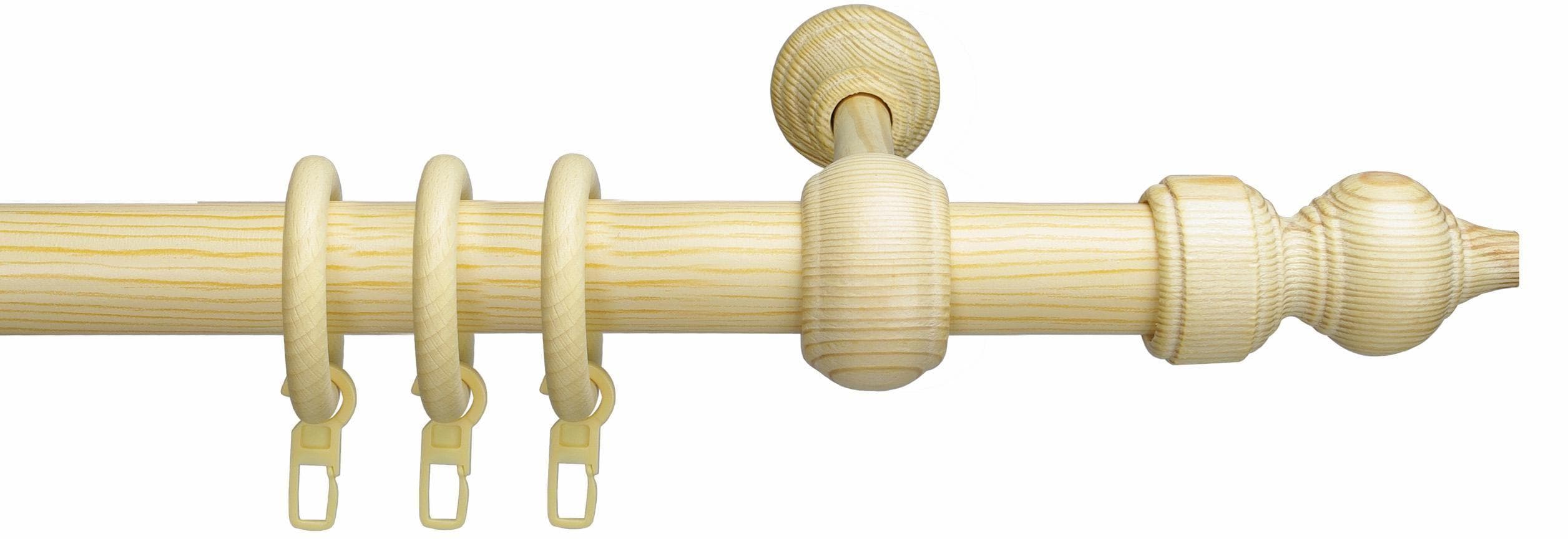 LIEDECO Gardinenstange Thüringen Rustikal Beige Kiefer 160cm