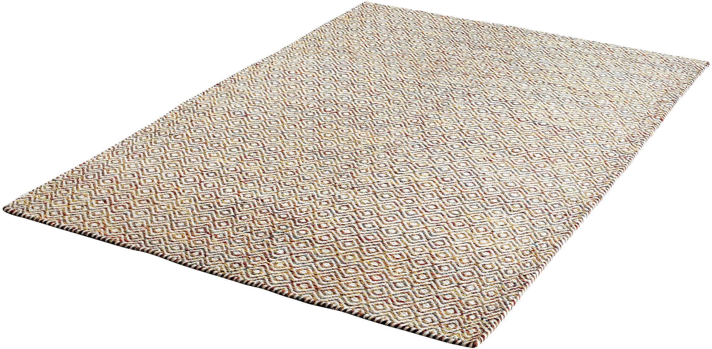 Wollteppich My Jaipur 334 Bunt Rautenmuster