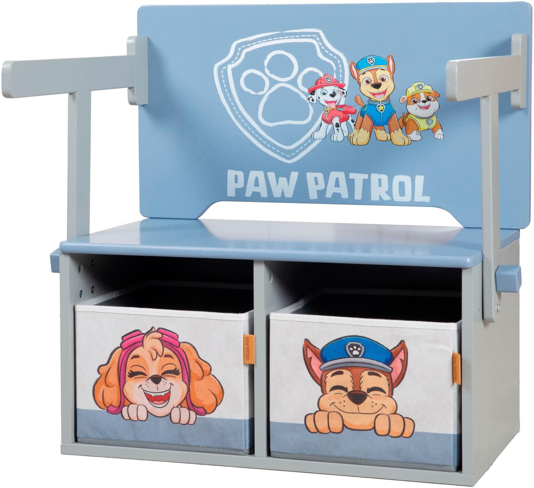 ROBA Paw Patrol Sitzbank Blau mit 2 Aufbewahrungsboxen