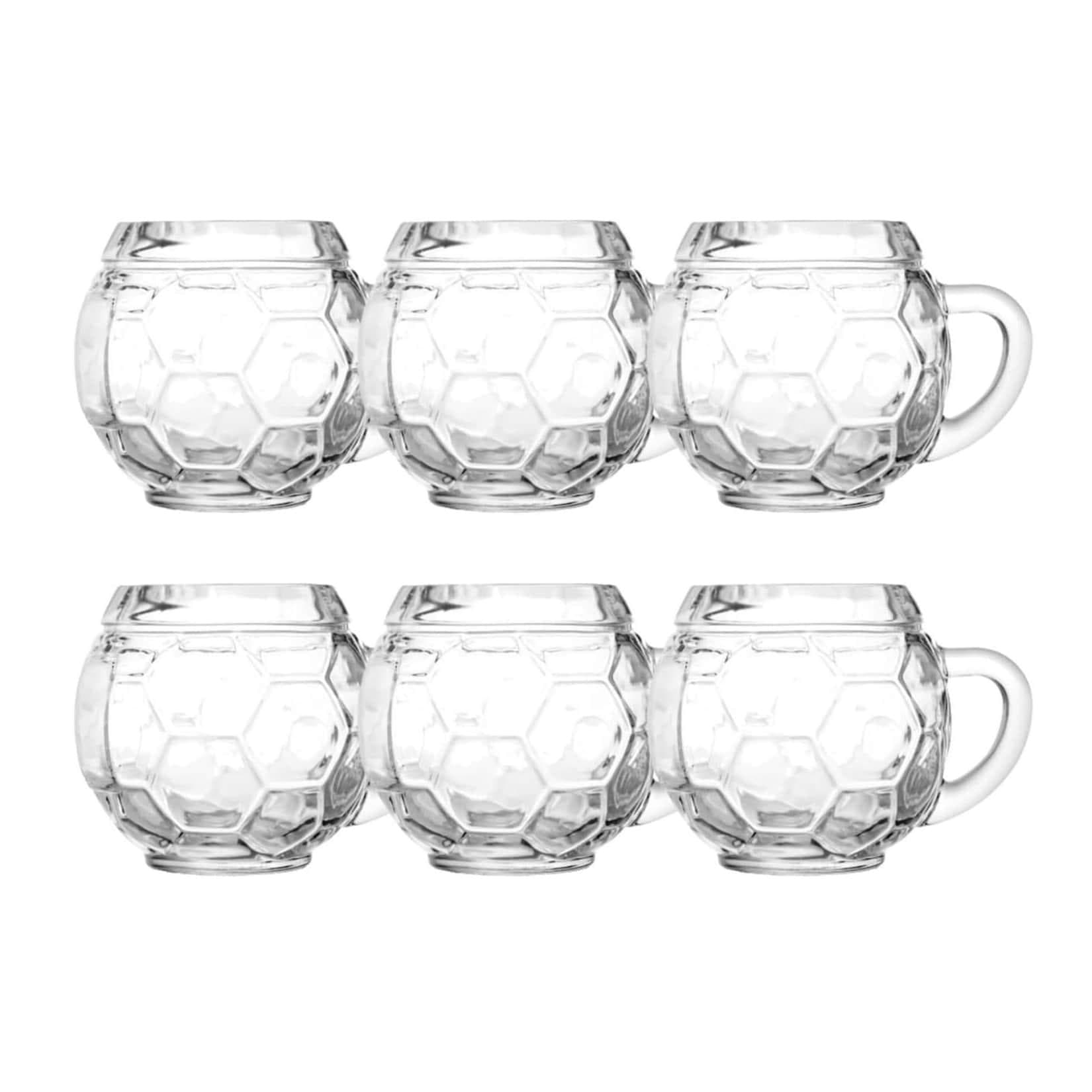 ich-zapfe Bierglas 6er Set Fußball Bierkanne 0,3 Liter