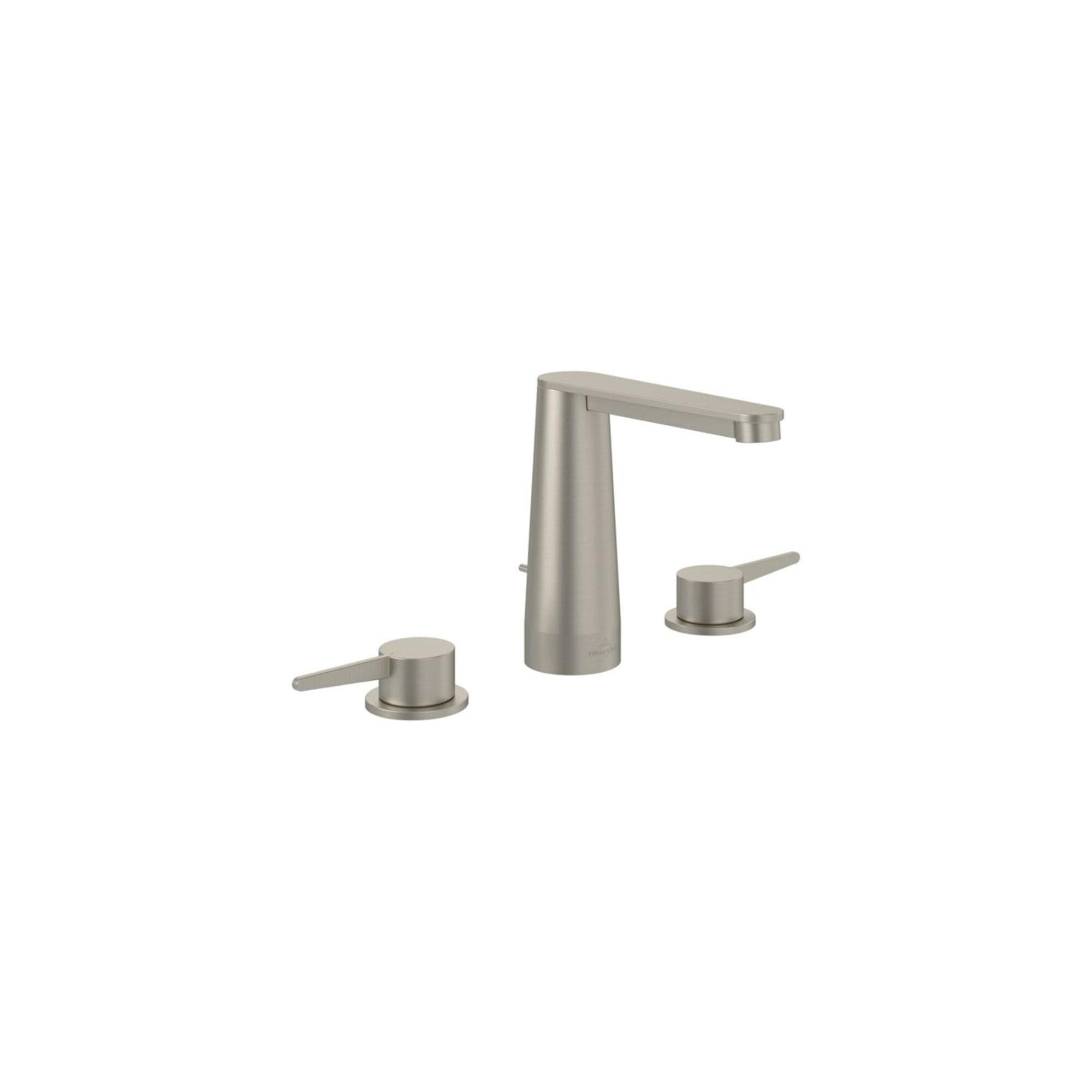 Villeroy und Boch Conum Dreiloch-Waschtischarmatur, Brushed Nickel Black