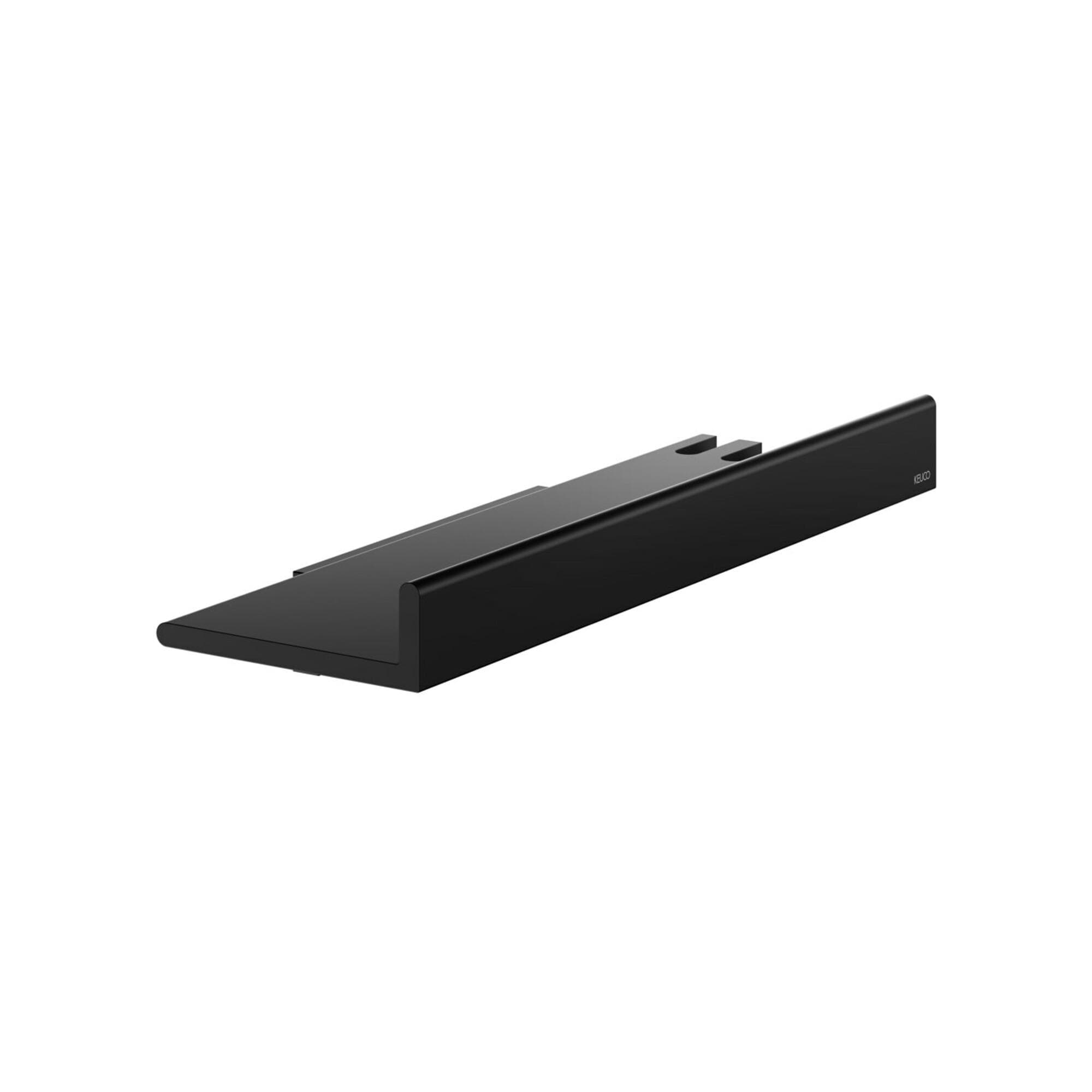 Keuco Reva Duschablage Aluminium Schwarz Matt mit Glasabzieher