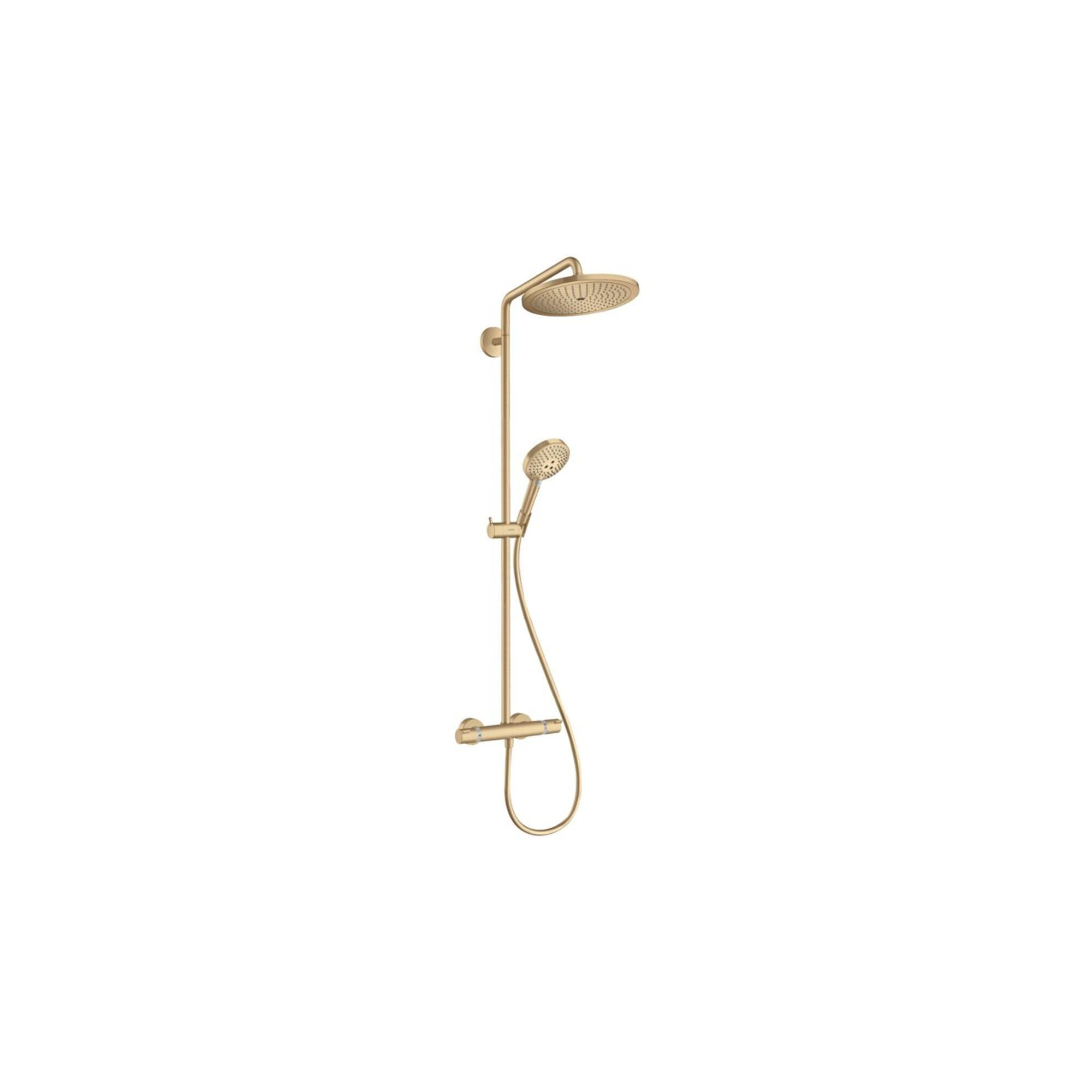 hansgrohe Croma Select S Showerpipe 26890140 Thermostat Handbrause Brushed Bronze