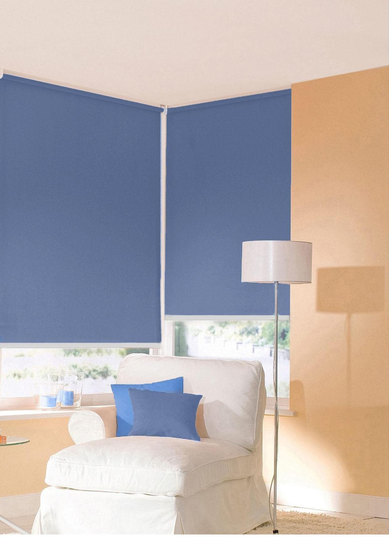 Seitenzugrollo SUNLINES One size Style uni Gr. 5 blau (jeansblau) 182x180 cm