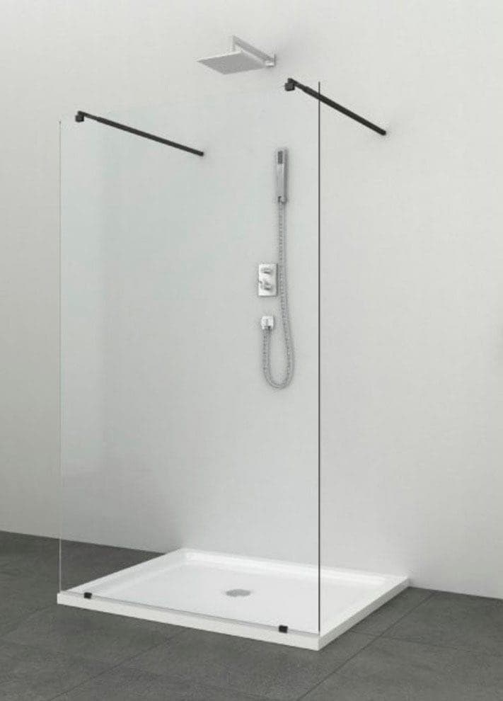 Walk-in-Dusche SANOTECHNIK Freedom I Black, 97x195cm