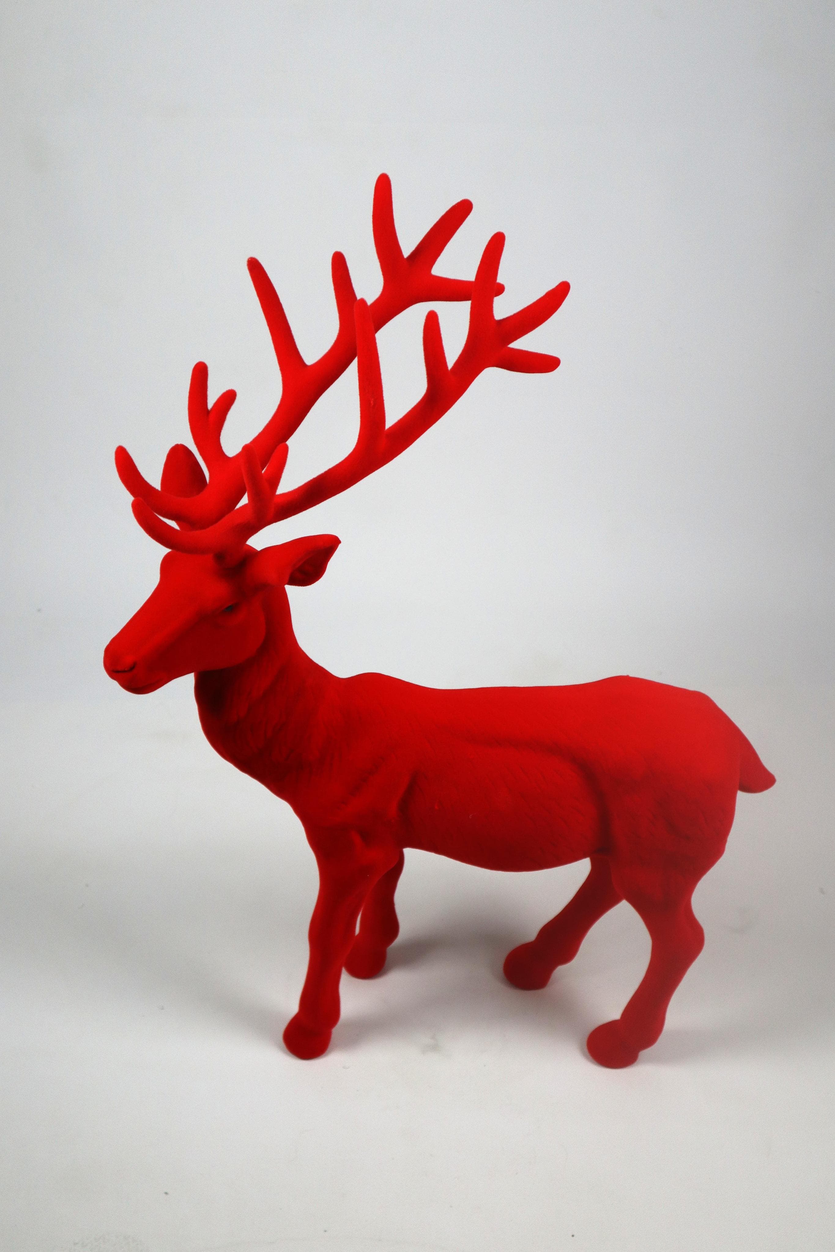 AM Design Weihnachtsfigur Rentier Stehend Kunststoff 76 cm