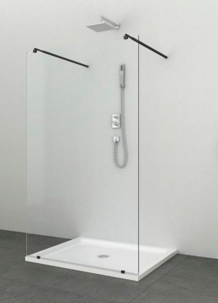 Sanotechnik Freedom I Black Walk-in-Dusche 107x195 cm