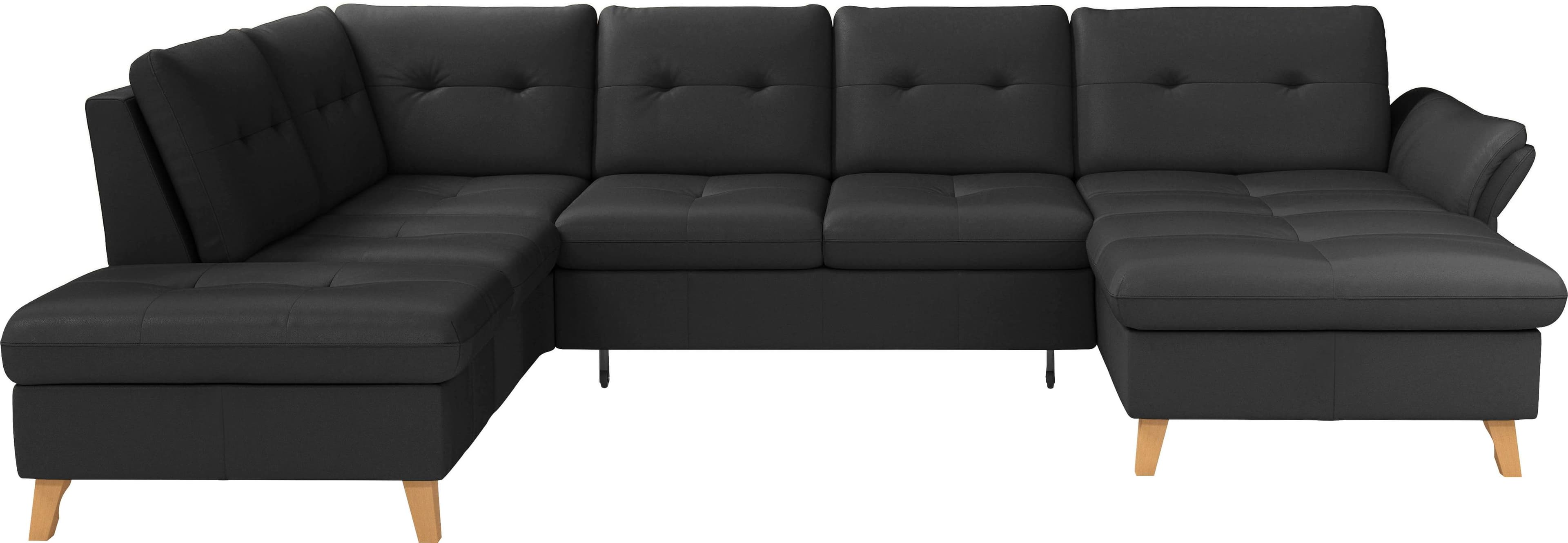 Sit & More Wohnlandschaft Göteborg Schwarz mit Sitztiefenverstellung