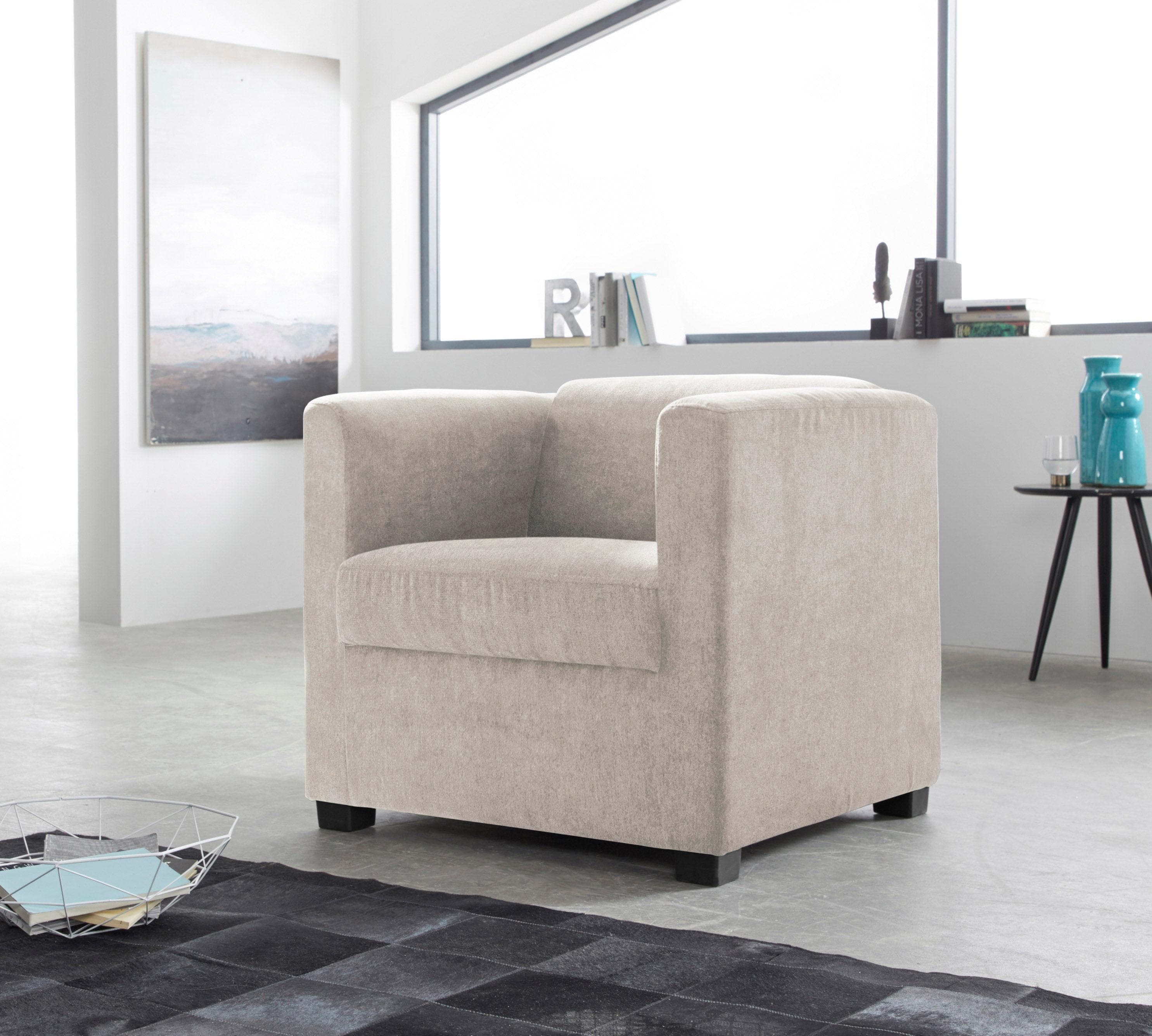 Home Affaire Sessel Bob beige Luxus-Microfaser