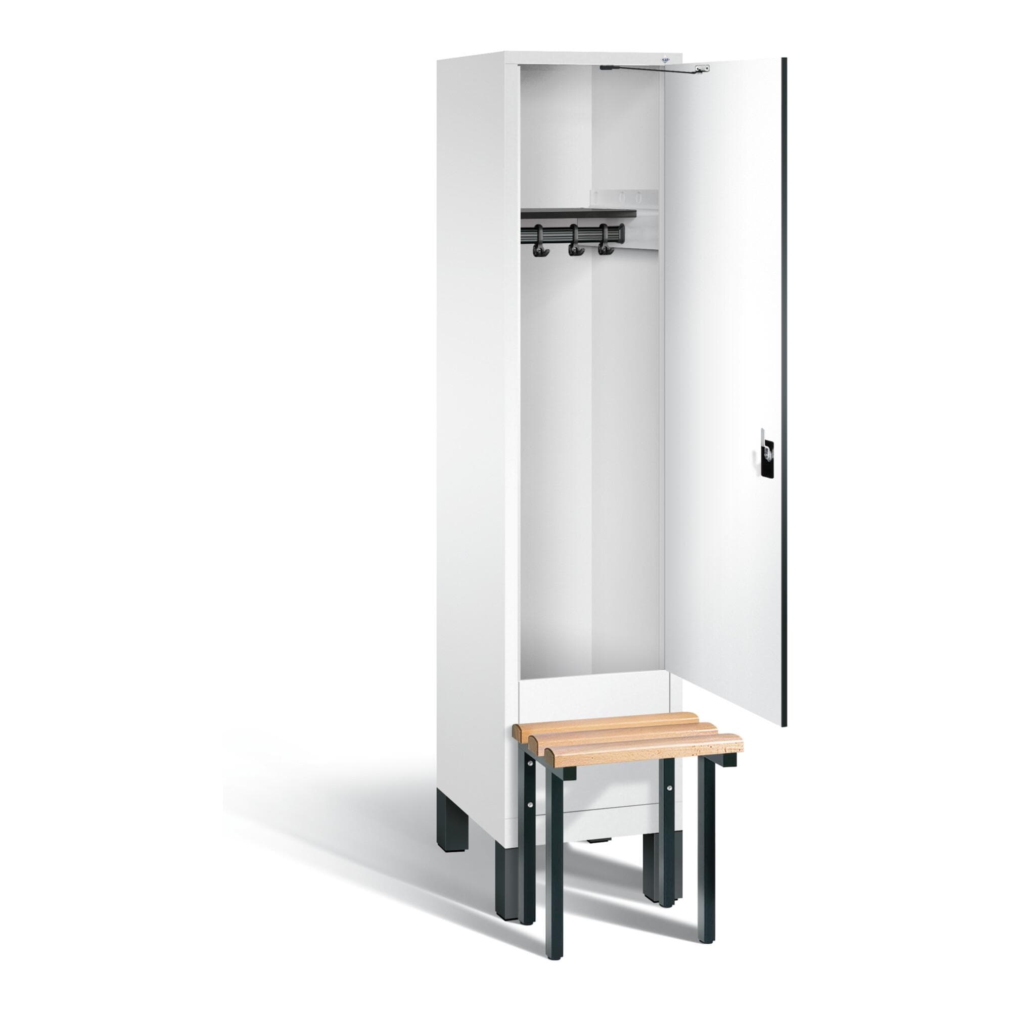 C+P Garderobenschrank Evolo Stahl Weiß Schwarzgrau