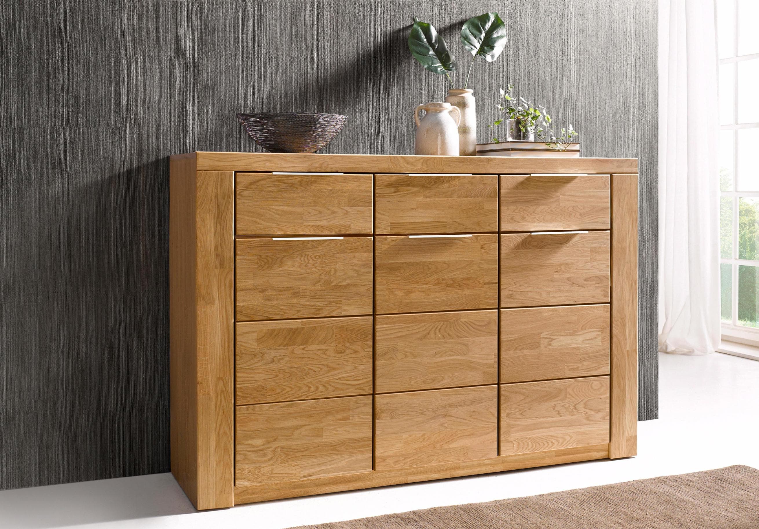 OTTO HOME Sideboard Zara Eiche teilmassiv 140 cm