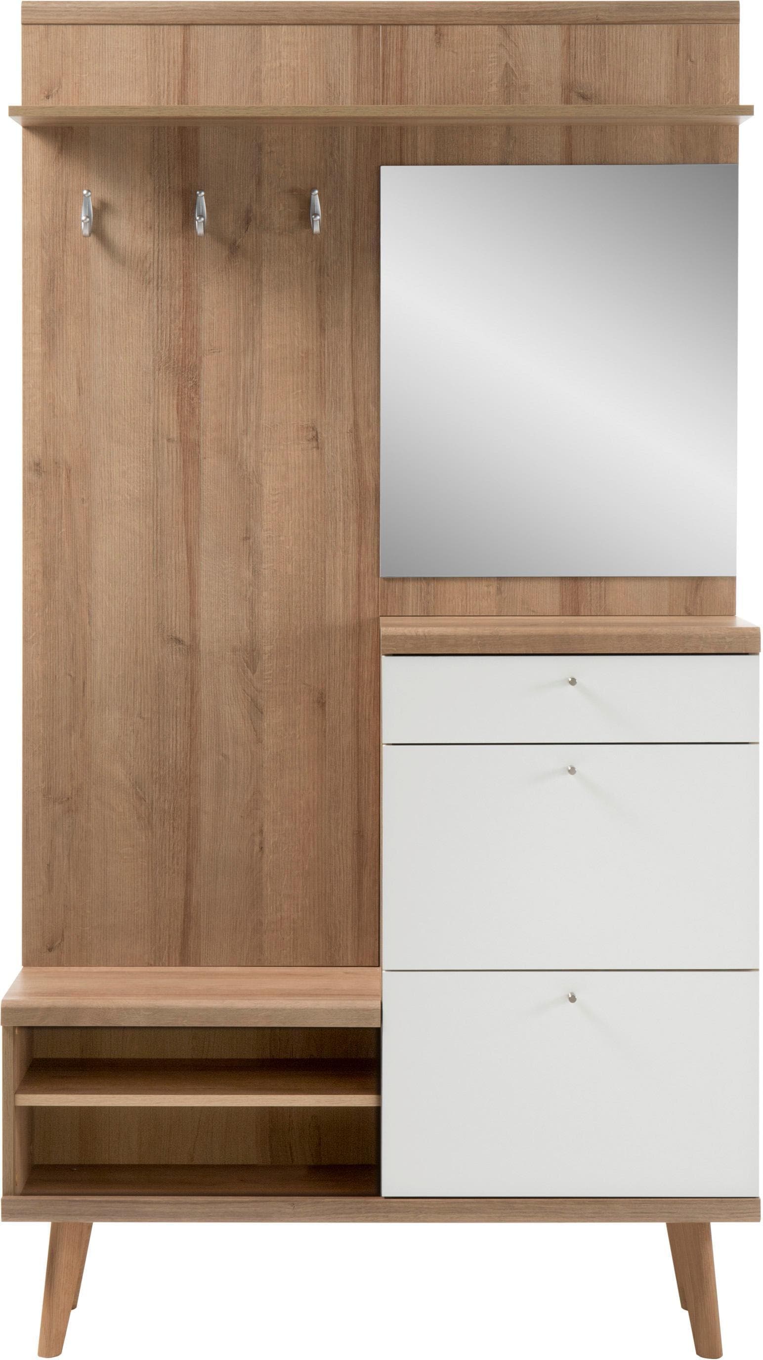 Home Affaire Garderobe Merle Weiß Matt Eiche Riviera NB