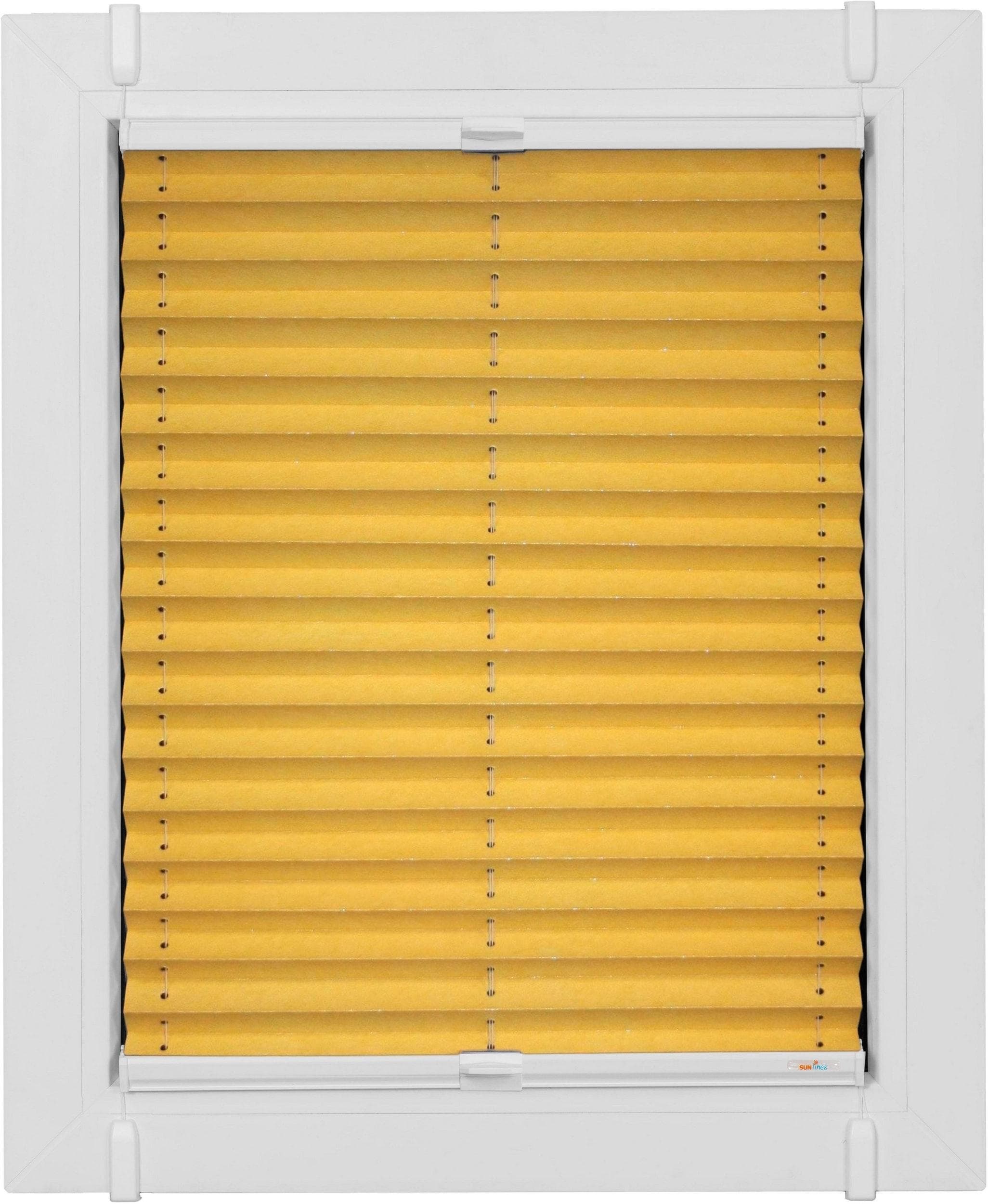 SUNLINES Plissee Young Style Energy Saving Mais/Weiß Verdunkelnd