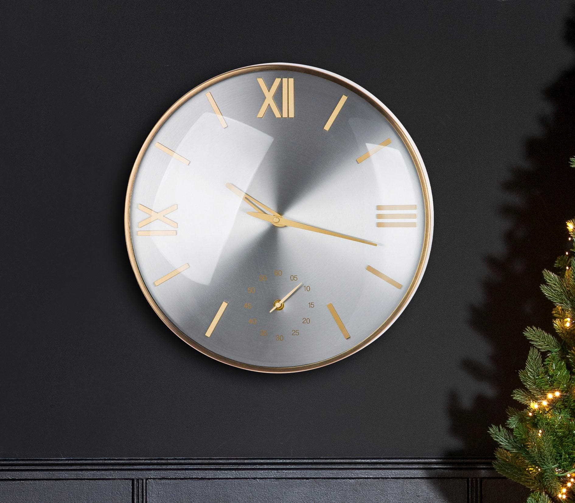 Wanduhr CASABLANCA BY GILDE Bicolor Champagner Silber