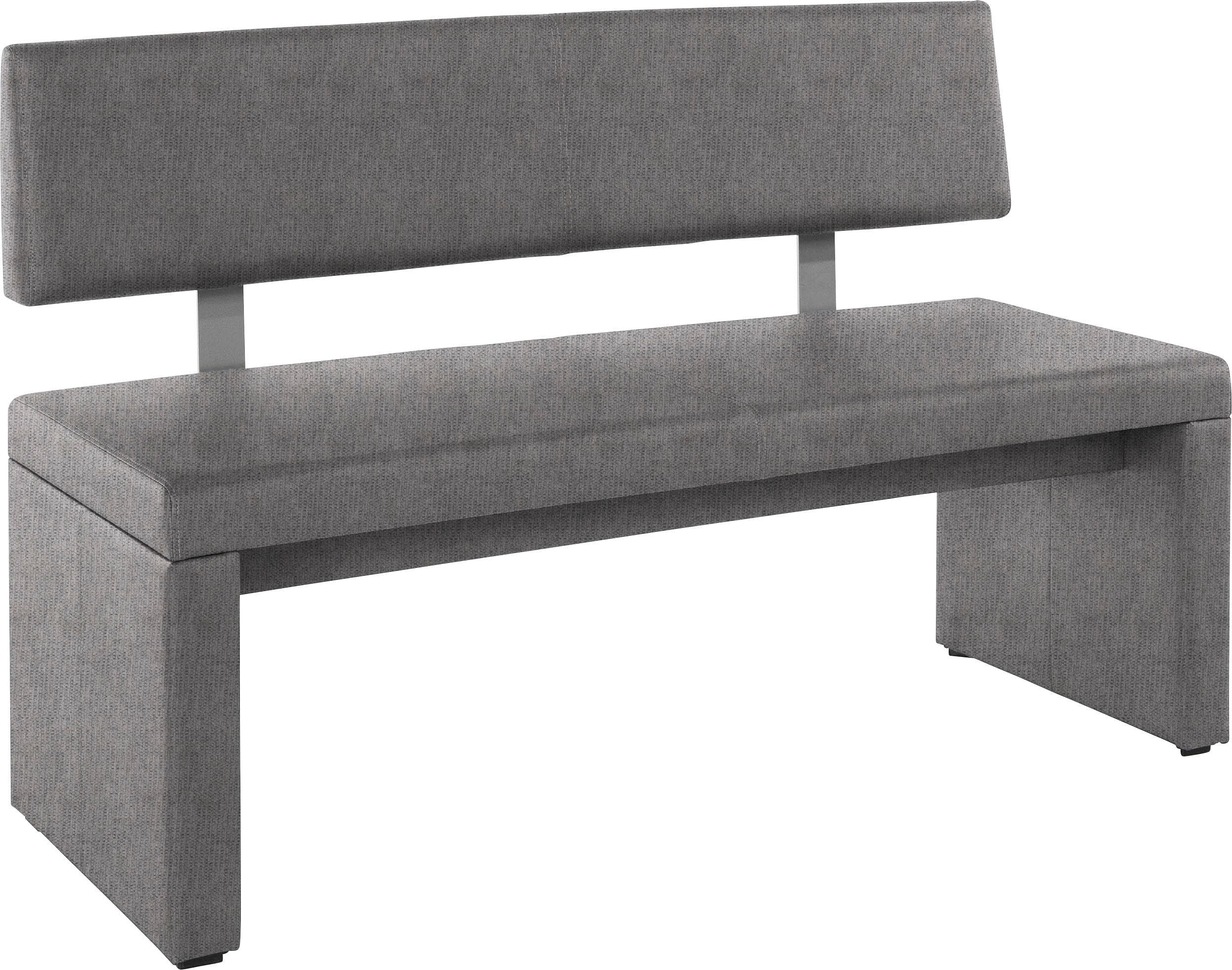 OTTO HOME Sitzbank Charissa Grau Kunstleder mit Lehne