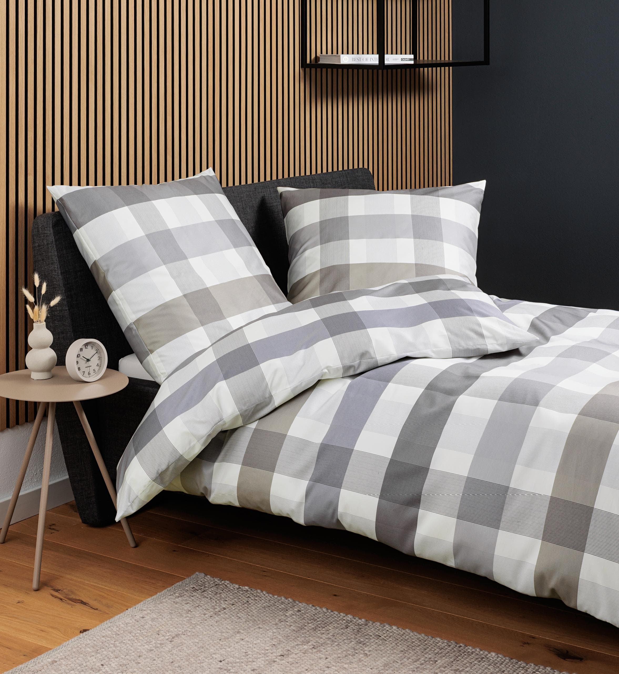 Bettwäsche Janine Moments 98130 06 Silber Grau Mako-Satin