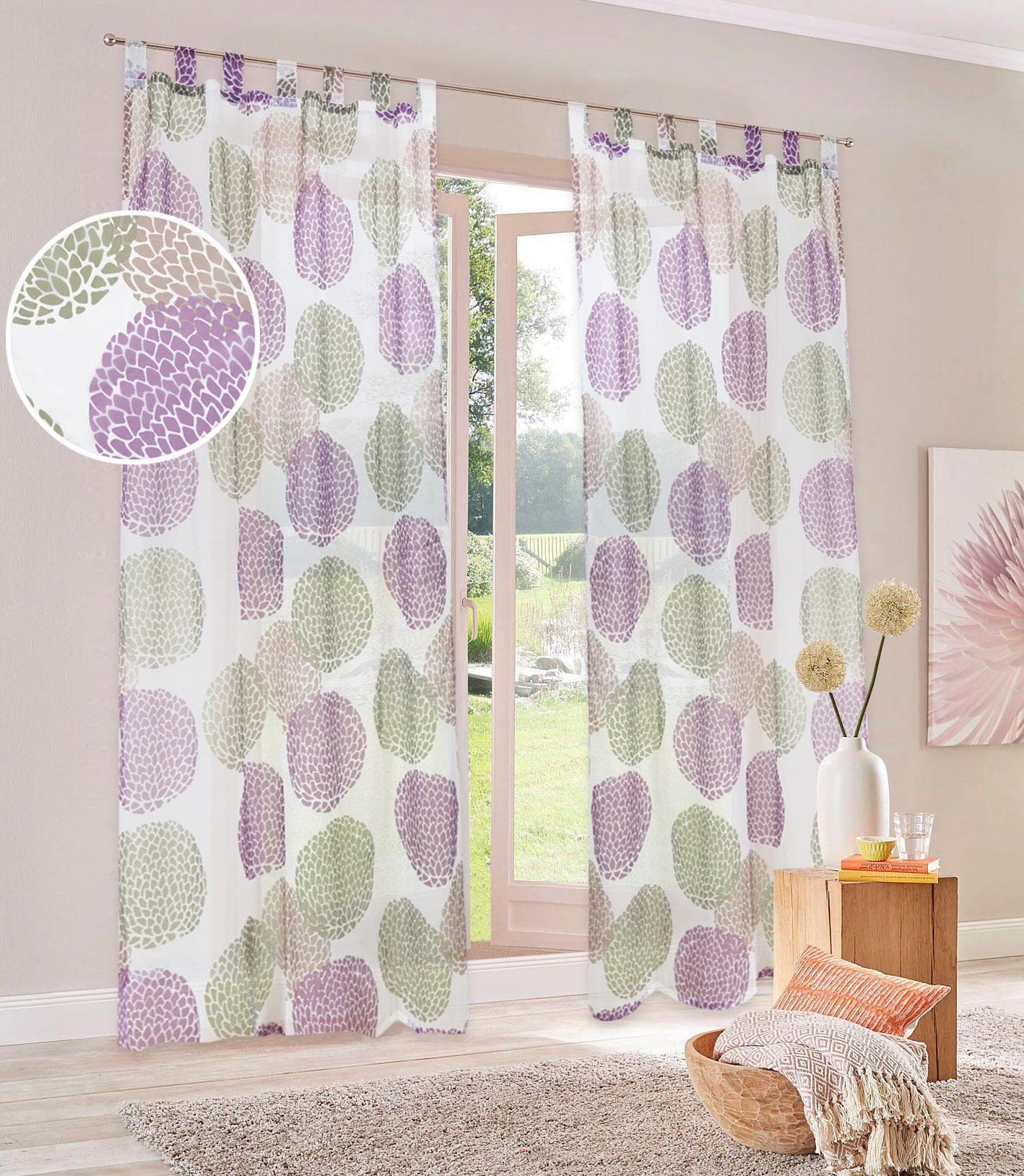 OTTO HOME Gardine Belem Beige Kreismotiv Voile Polyester