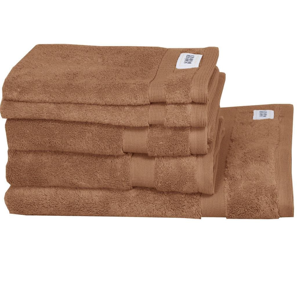 Schöner Wohnen Handtuch Set Cuddly 5-tlg. Braun Frottier