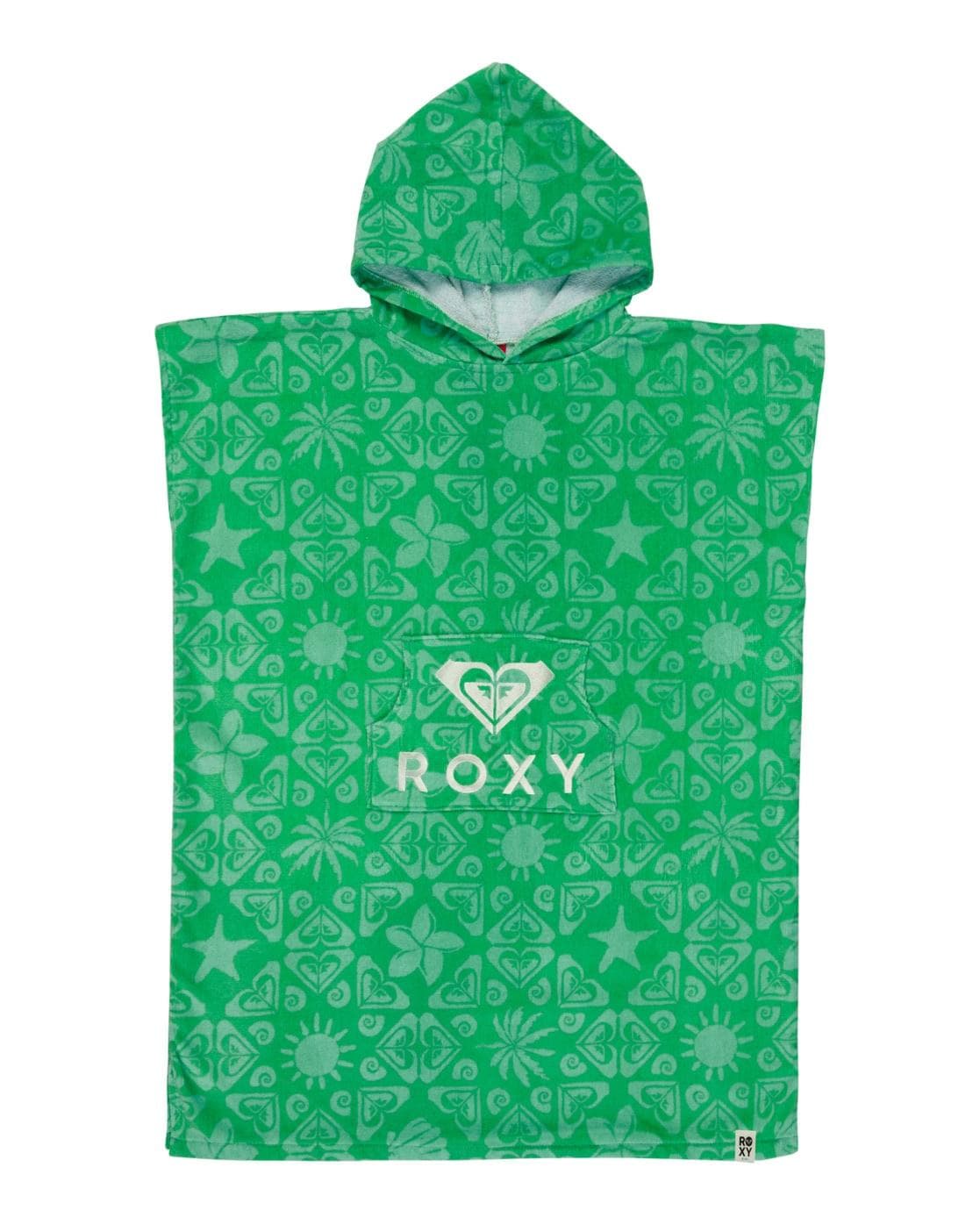 Badeponcho Hippie-Stil aus Baumwollstoff und Frottee