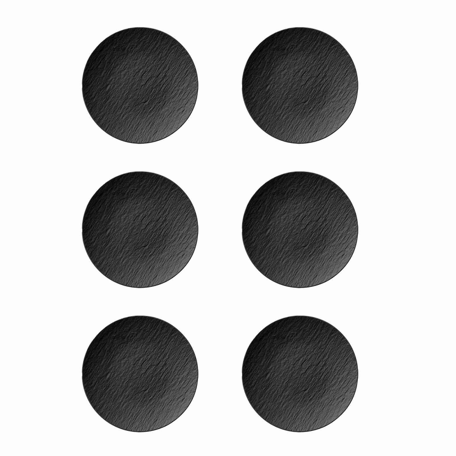 Villeroy & Boch Universalteller Manufacture Rock 6er Set Schwarz