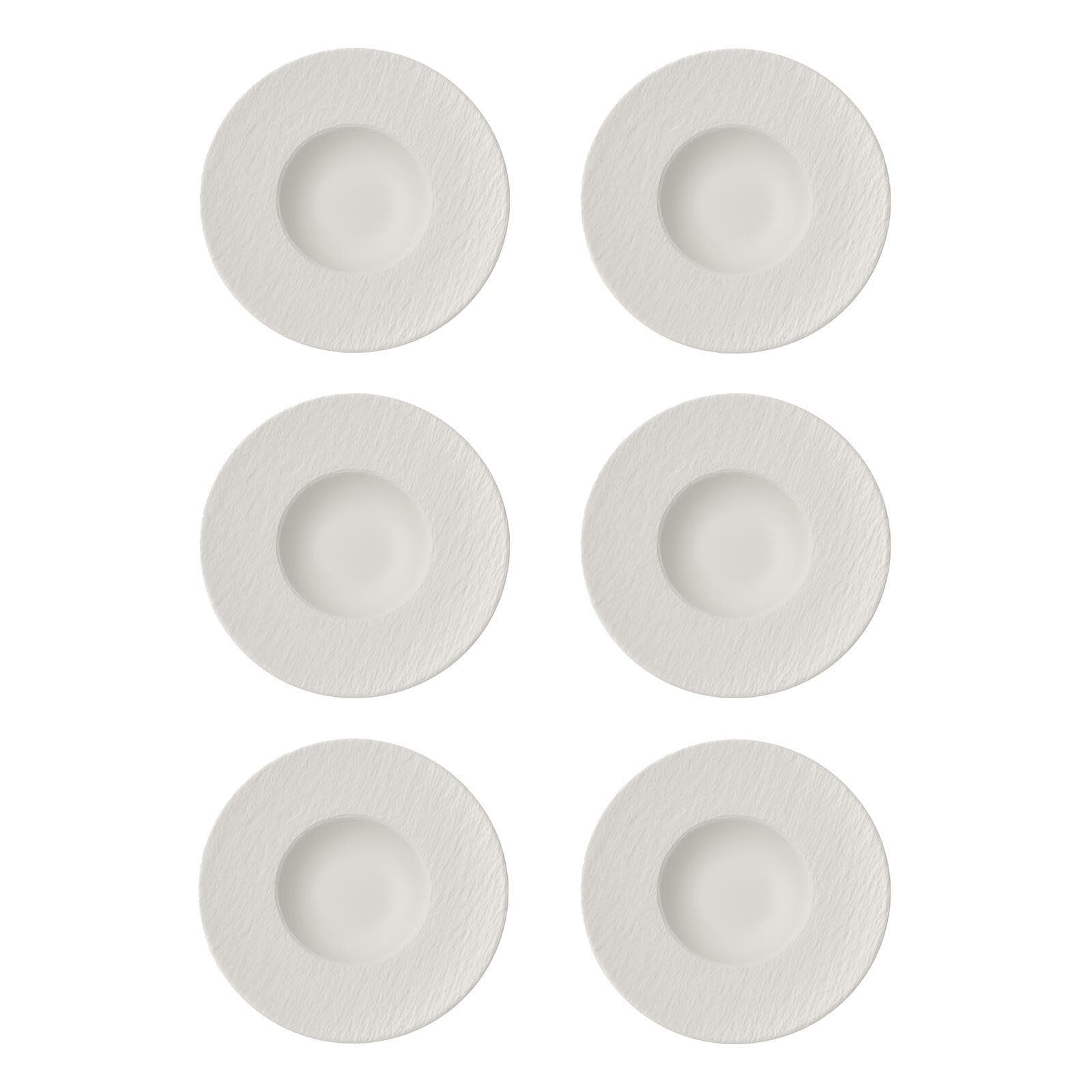 Villeroy & Boch Pastateller Manufacture Rock 28 cm 6er Set Weiß
