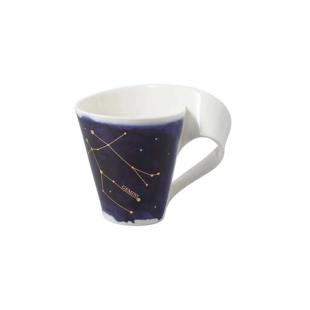 Villeroy & Boch Tasse Zwilling NewWave Stars 300 ml Weiß-Blau Porzellan