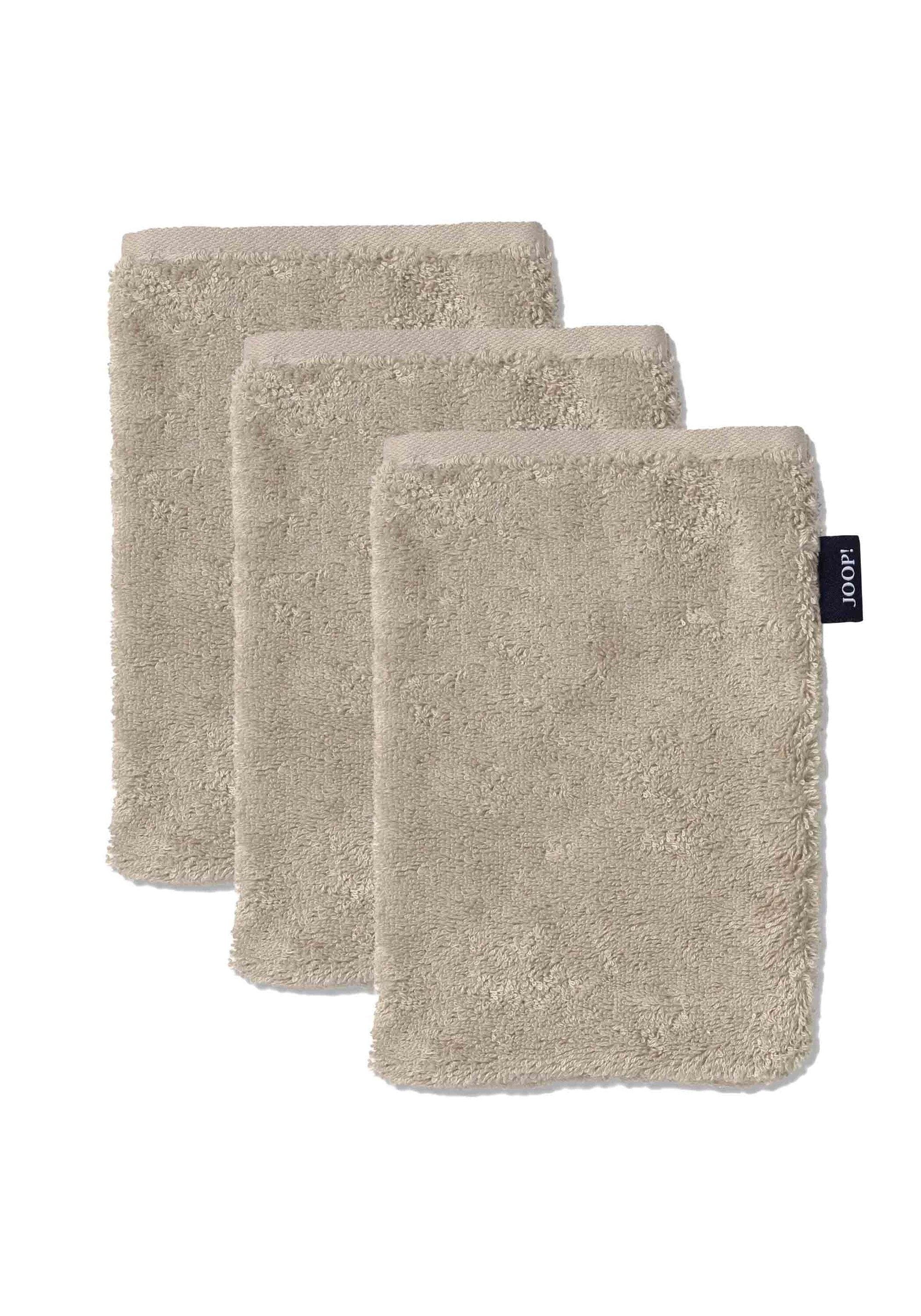 JOOP! Waschlappen Doubleface 3er Pack Beige