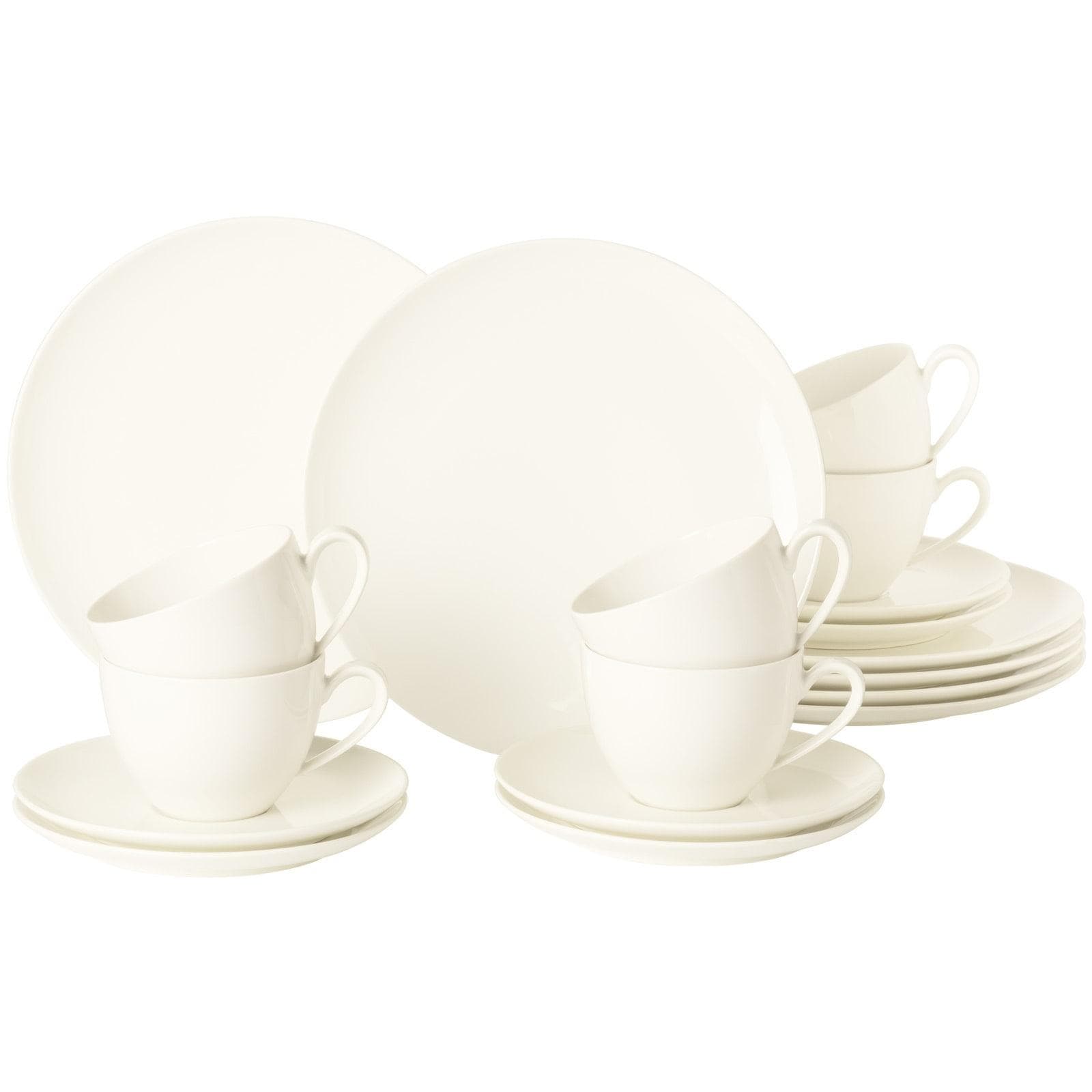Seltmann Weiden Kaffeeservice Savona Fine Diamond 18-tlg. Creme Porzellan