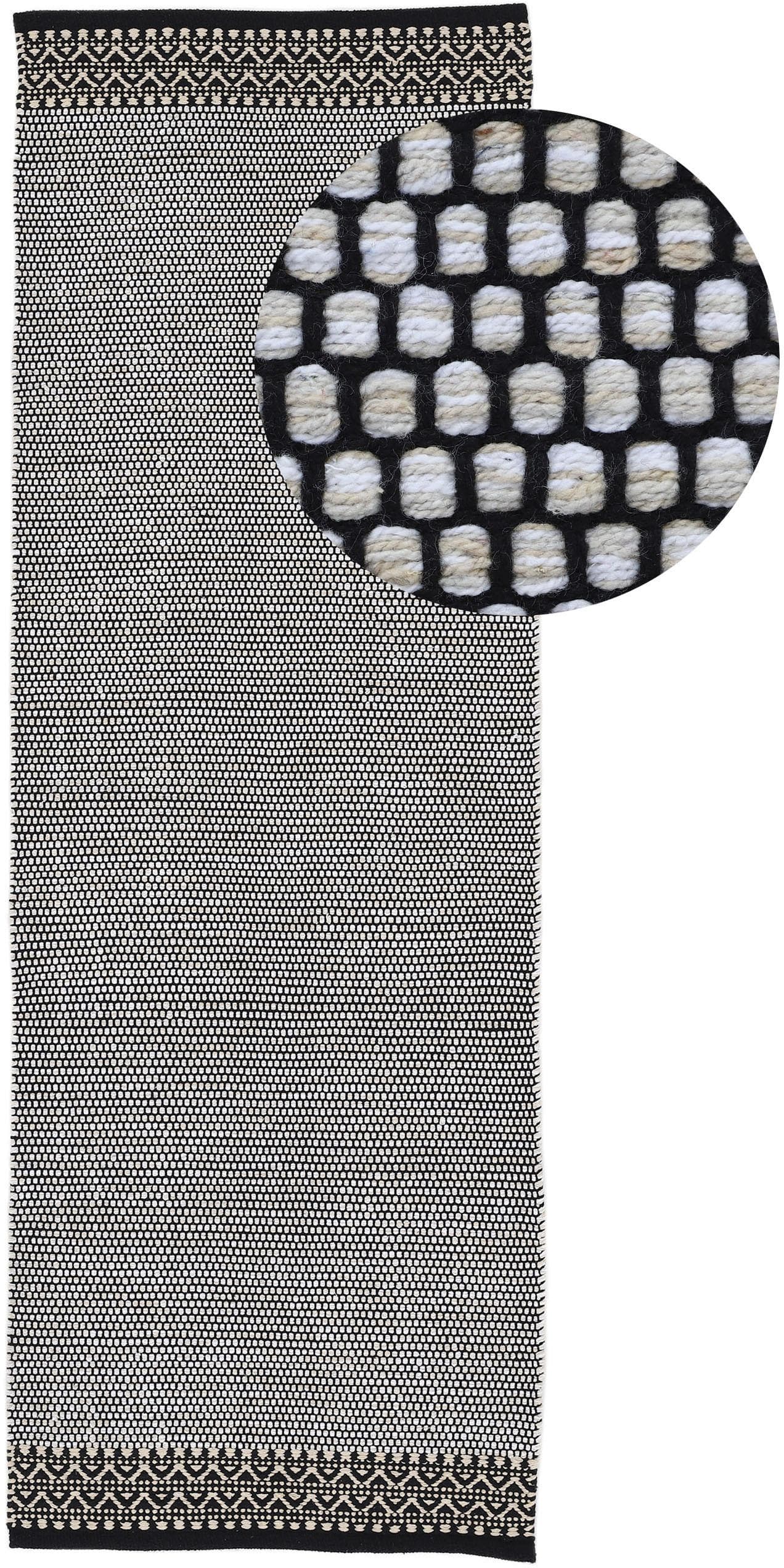 CARPETFINE Kelim Mia Teppich Beige Handgewebt Wendeteppich
