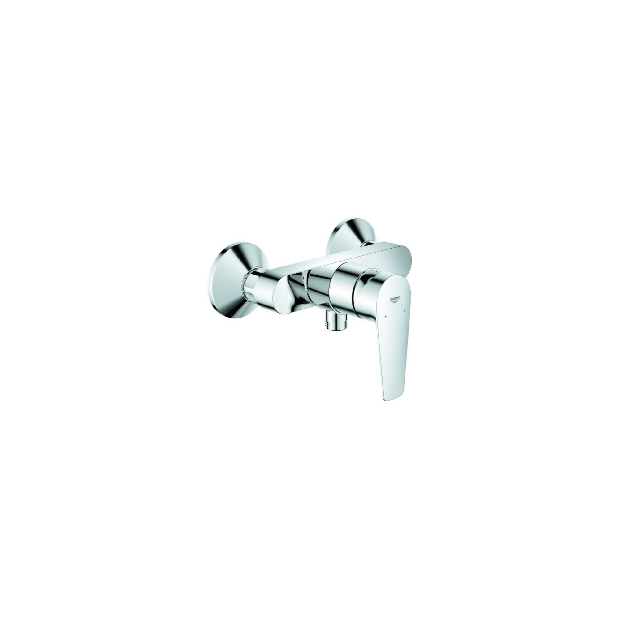 Grohe Duscharmatur BauEdge Silberfarben Metall Bedienungshebel