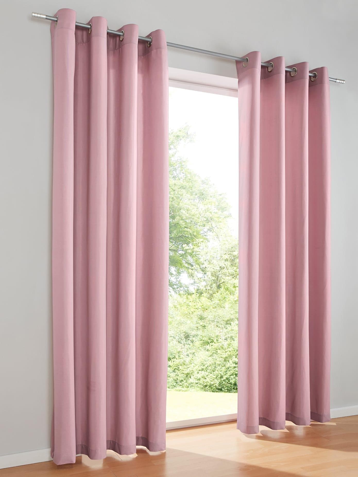 HEINE HOME Vorhang Gardine 140x295cm Lila Blickdicht Ösen