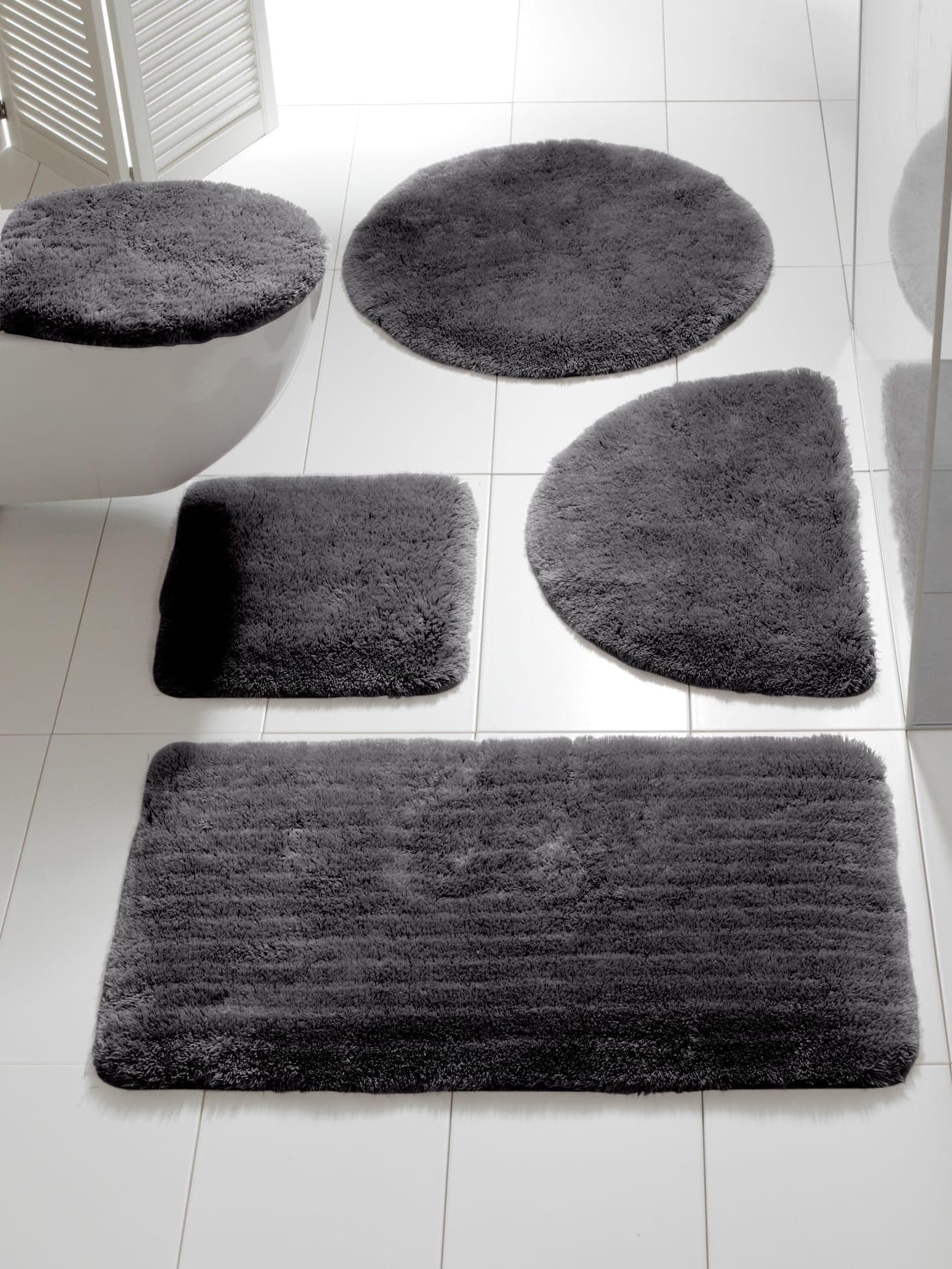 Badematte HEINE HOME Anthrazit Rechteckig