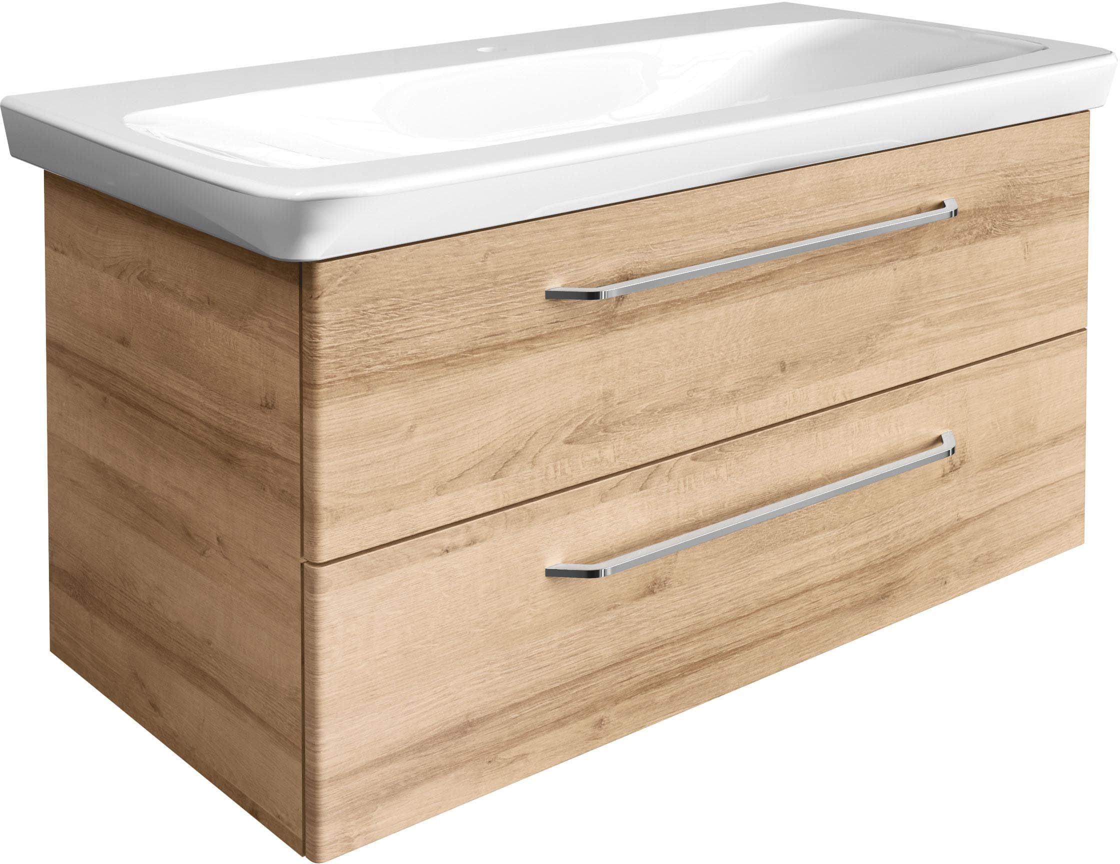 Fackelmann Waschplatz-Set MILANO Braun Spanplatte