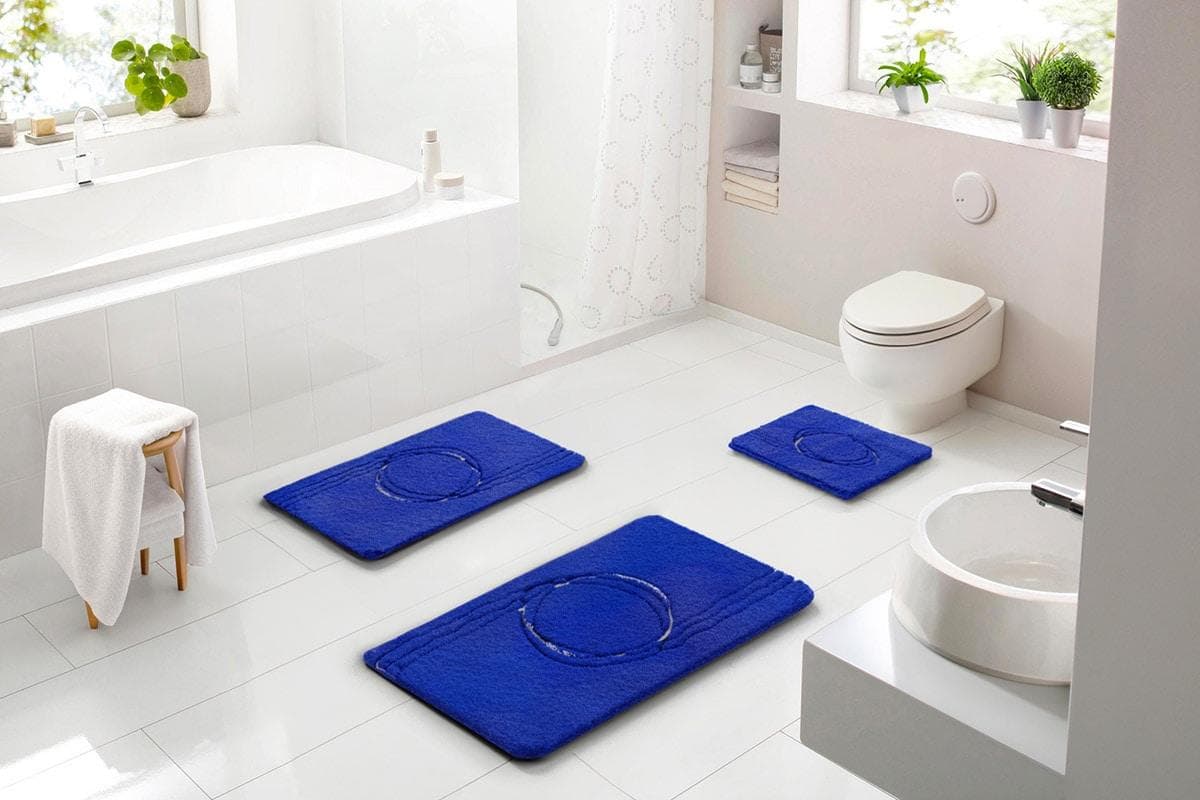Badematte BATEX Bolia Blau Gemustert Polyacryl