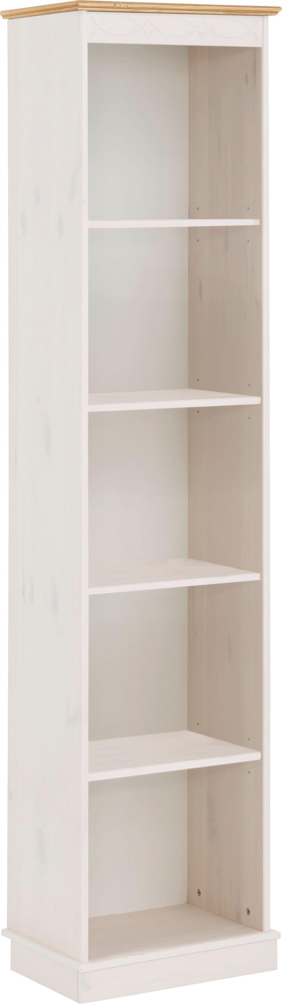 OTTO HOME Bücherregal Indra Weiß/Honig Massivholz Kiefer