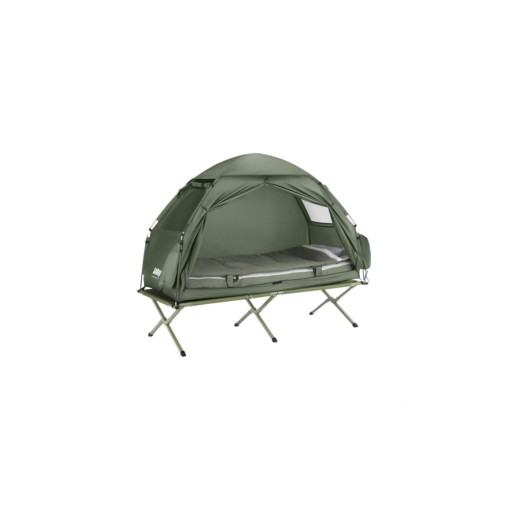 SoBuy Feldbett OGS32 7-in-1 Zeltbett Set Grün Wasserdicht