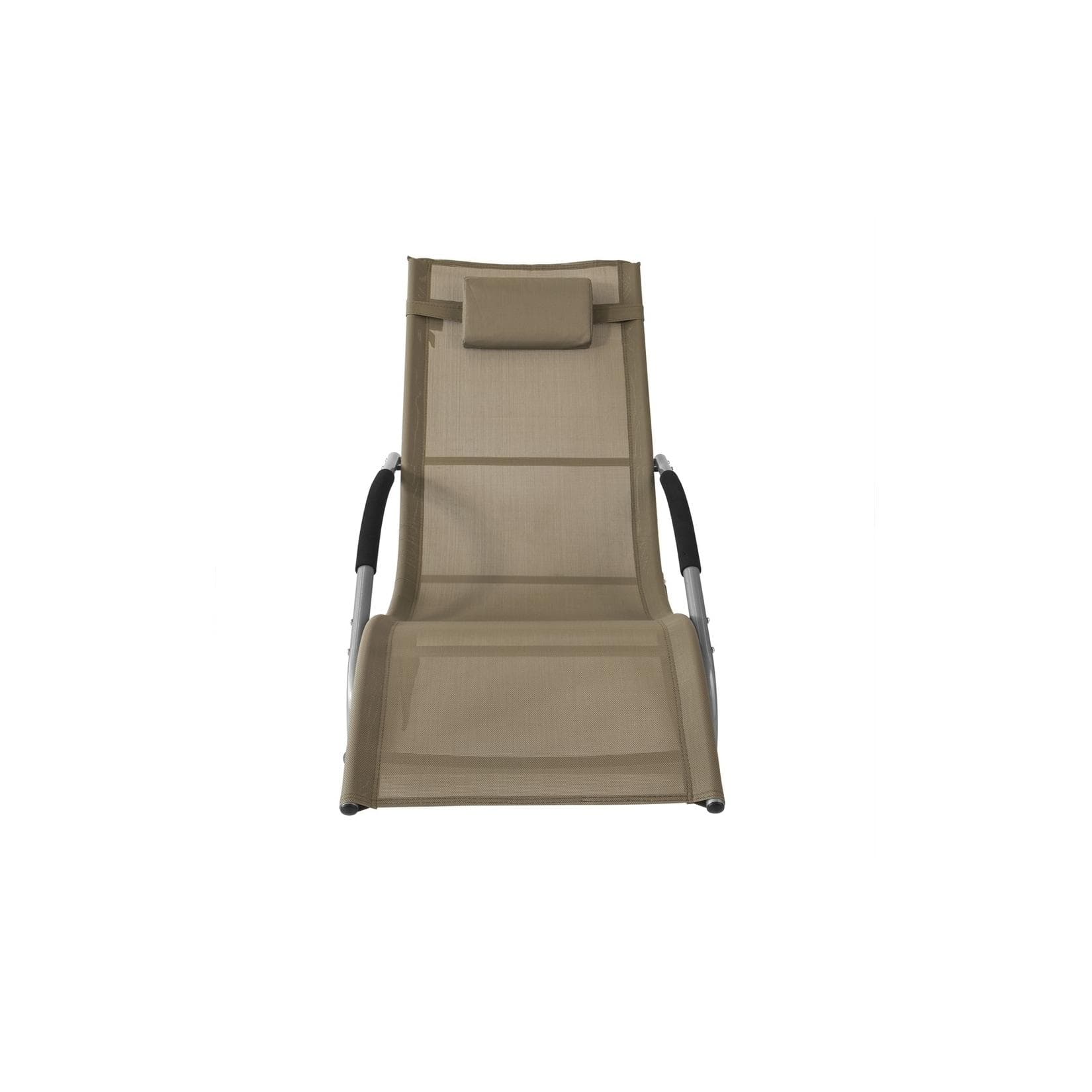 SoBuy Wetterfester Schaukelstuhl Braun Industriell Garten