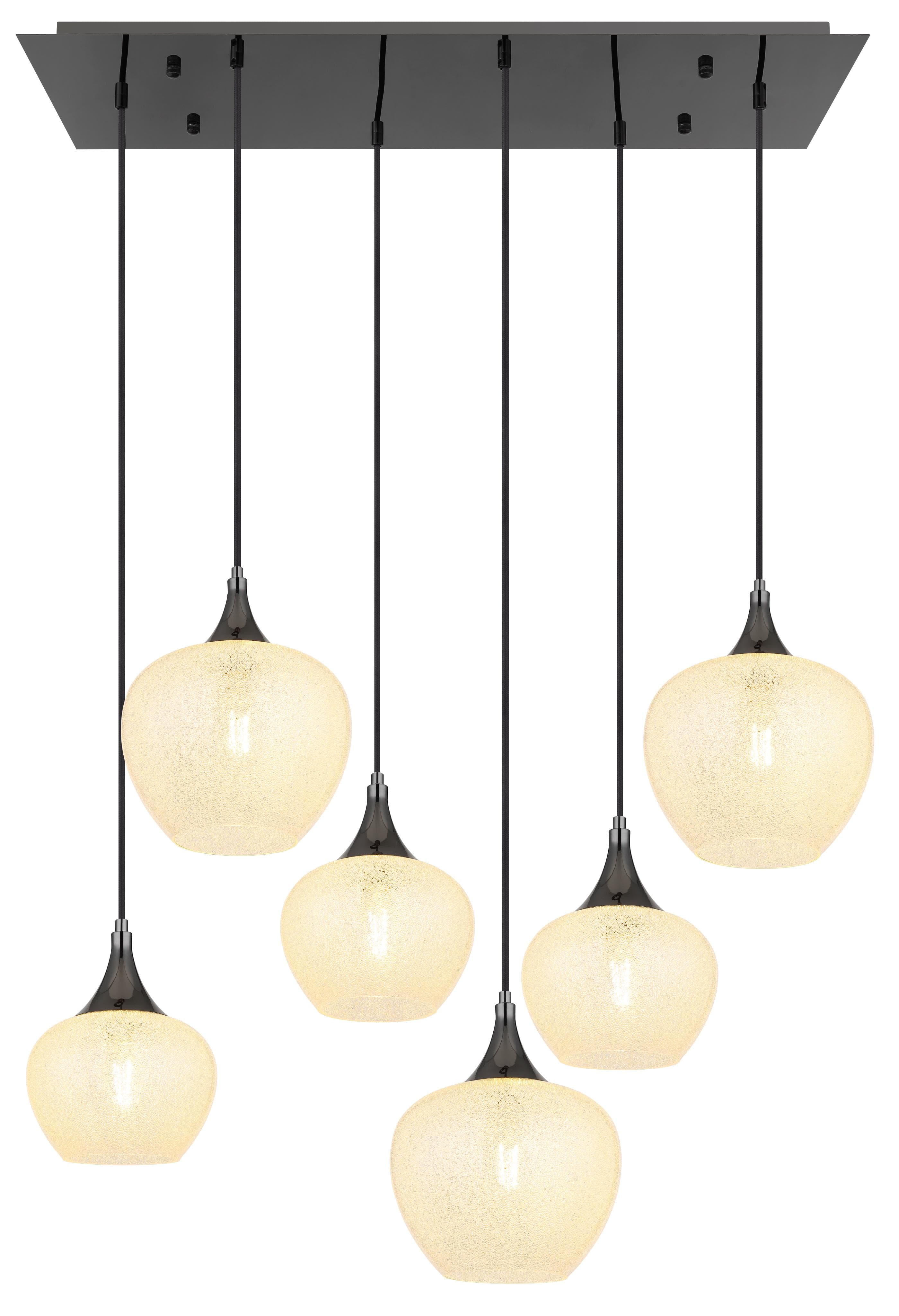 GLOBO LIGHTING Hängeleuchte MAXY Schwarz Chrom