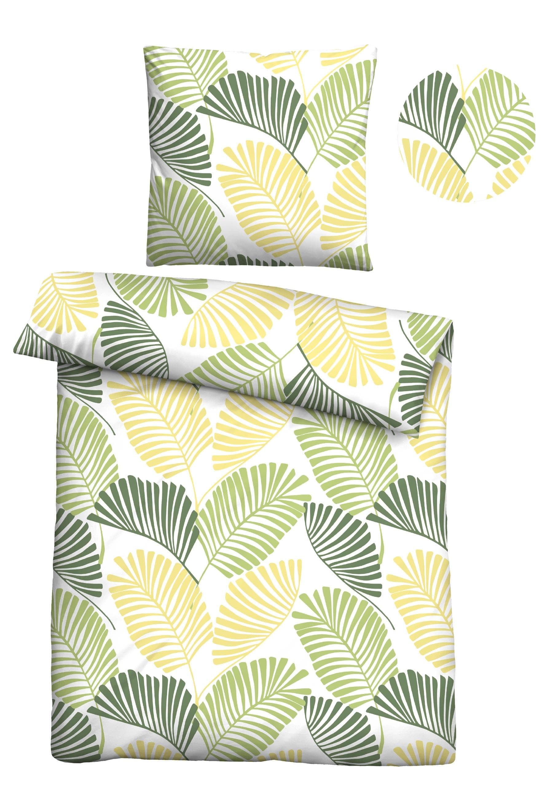 Castell Bettwäsche 2-tlg. Pistaziengrün Seersucker Polyester