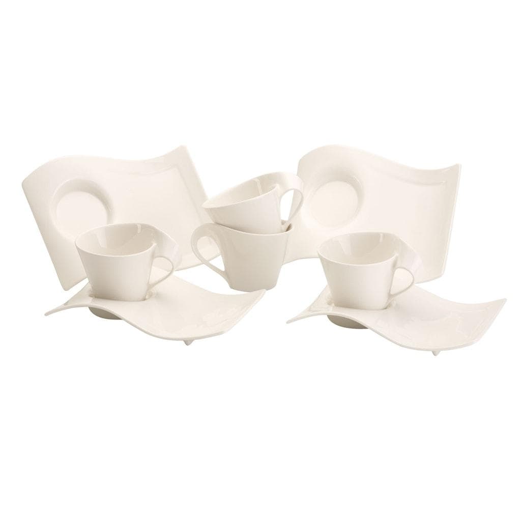 Villeroy & Boch Cappuccino-Set NewWave 250 ml 4er Set Weiß