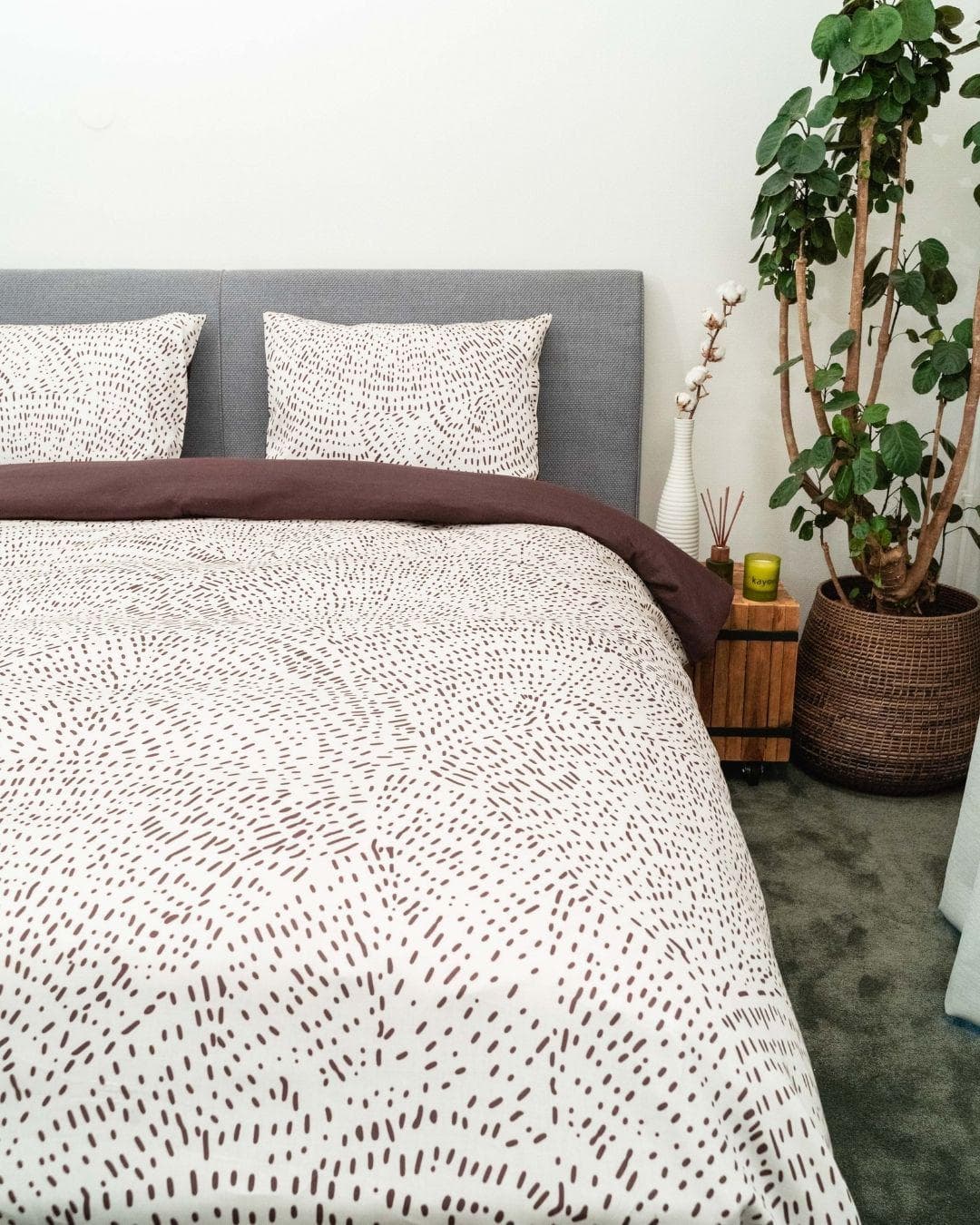 KAYORI Bettwäsche Shima Natur Mako-Satin 100% Baumwolle
