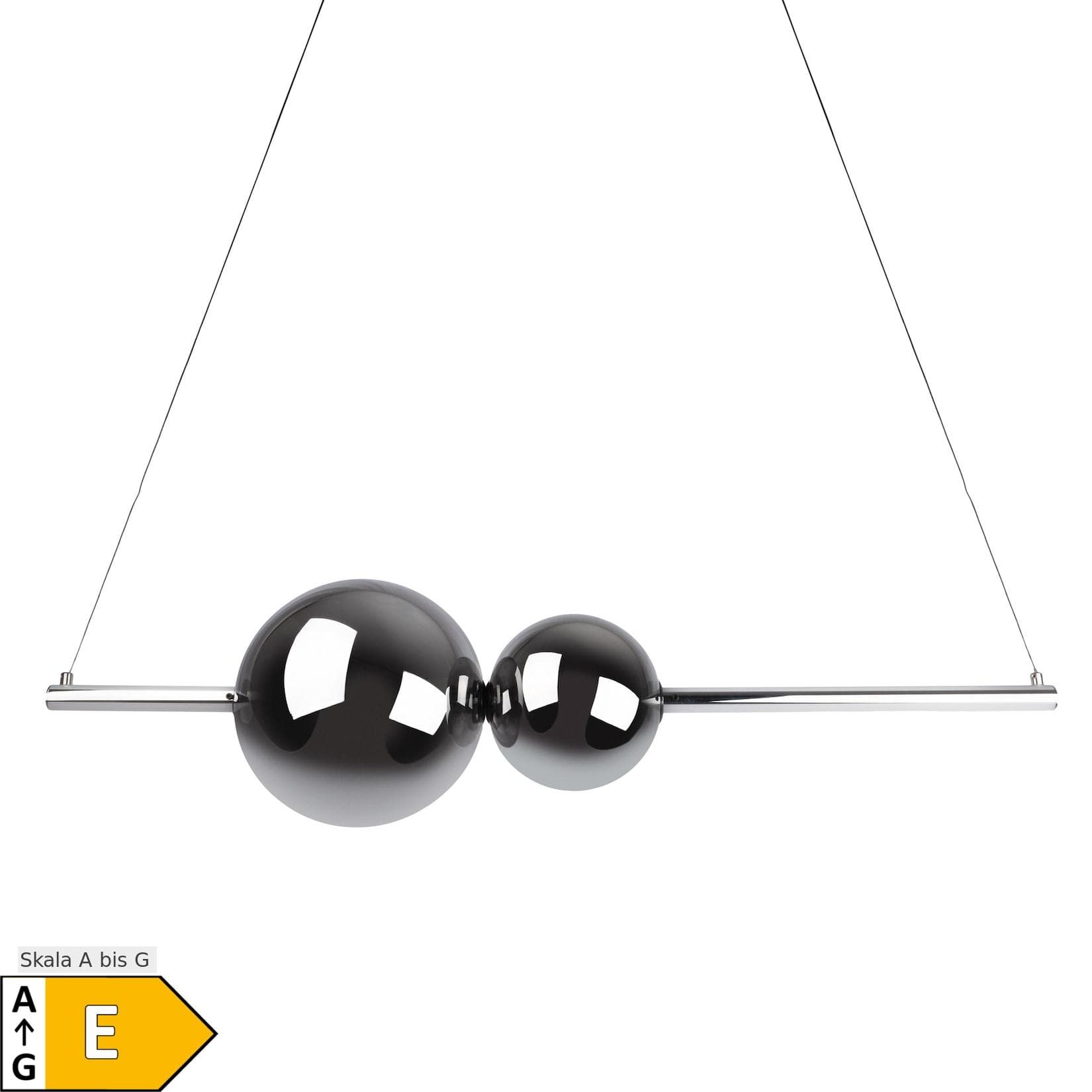 NÄVE LED Pendelleuchte NOVA Chrom/Smoky 150 cm Dimmbar