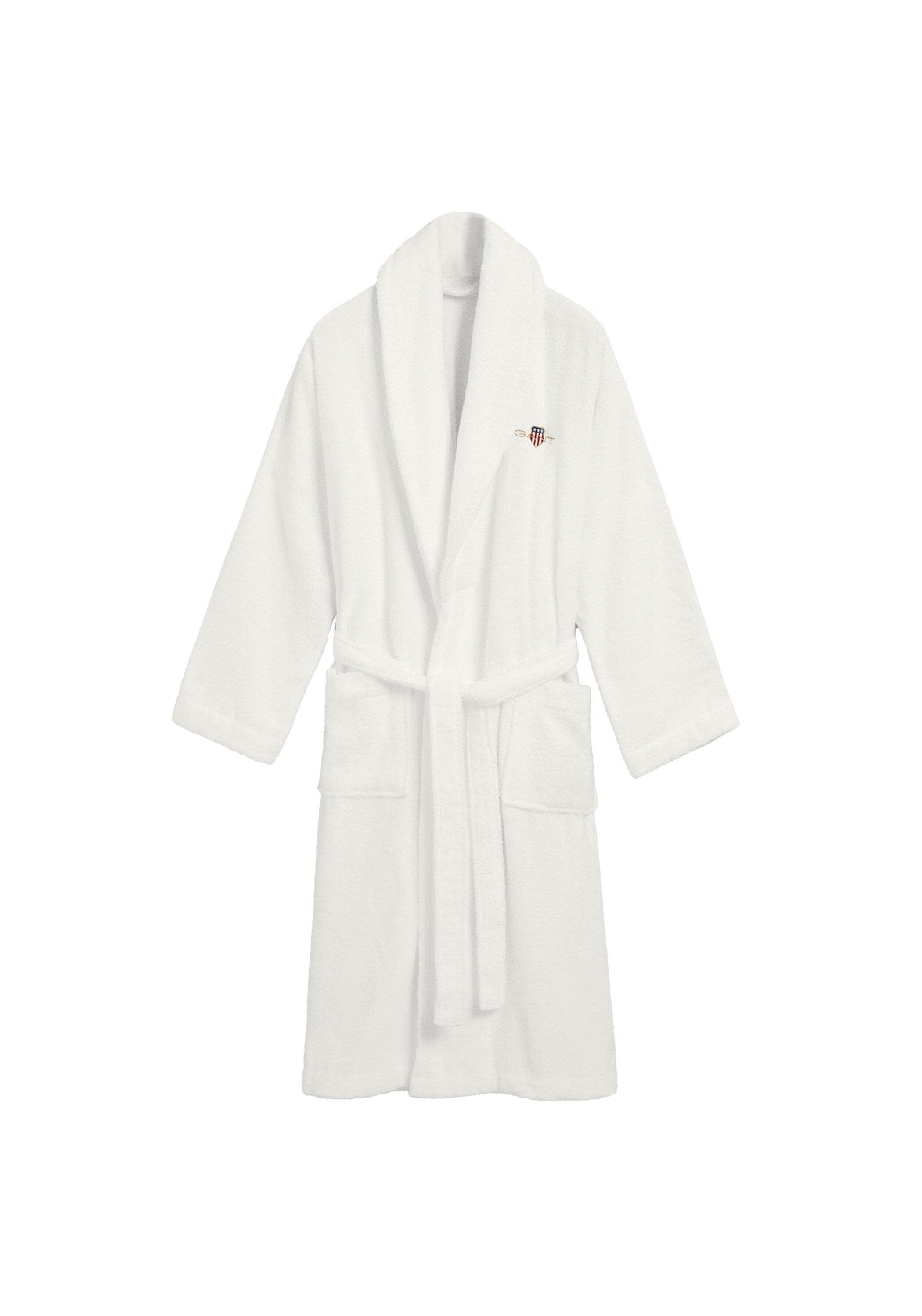 GANT Bademantel ARCHIVE SHIELD TERRY ROBE Gr. L weiß