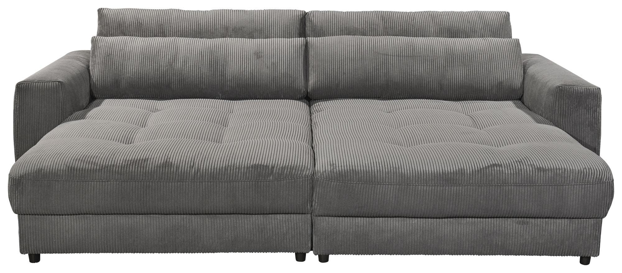 ED EXCITING DESIGN Big-Sofa Barura 2-Sitzer Dunkelgrau Cord